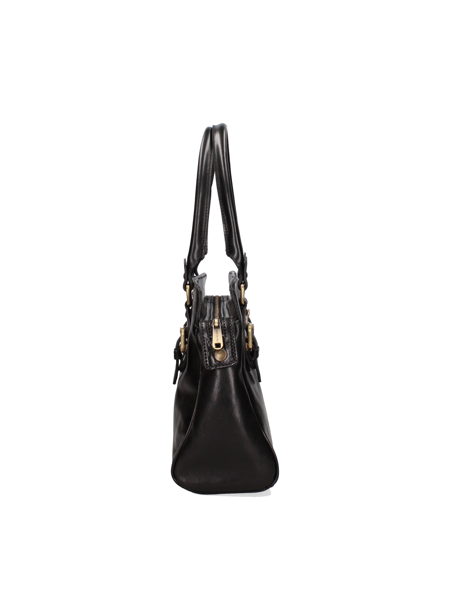 Handbag I Fratelli Women Genuine leather -Marrone Nero