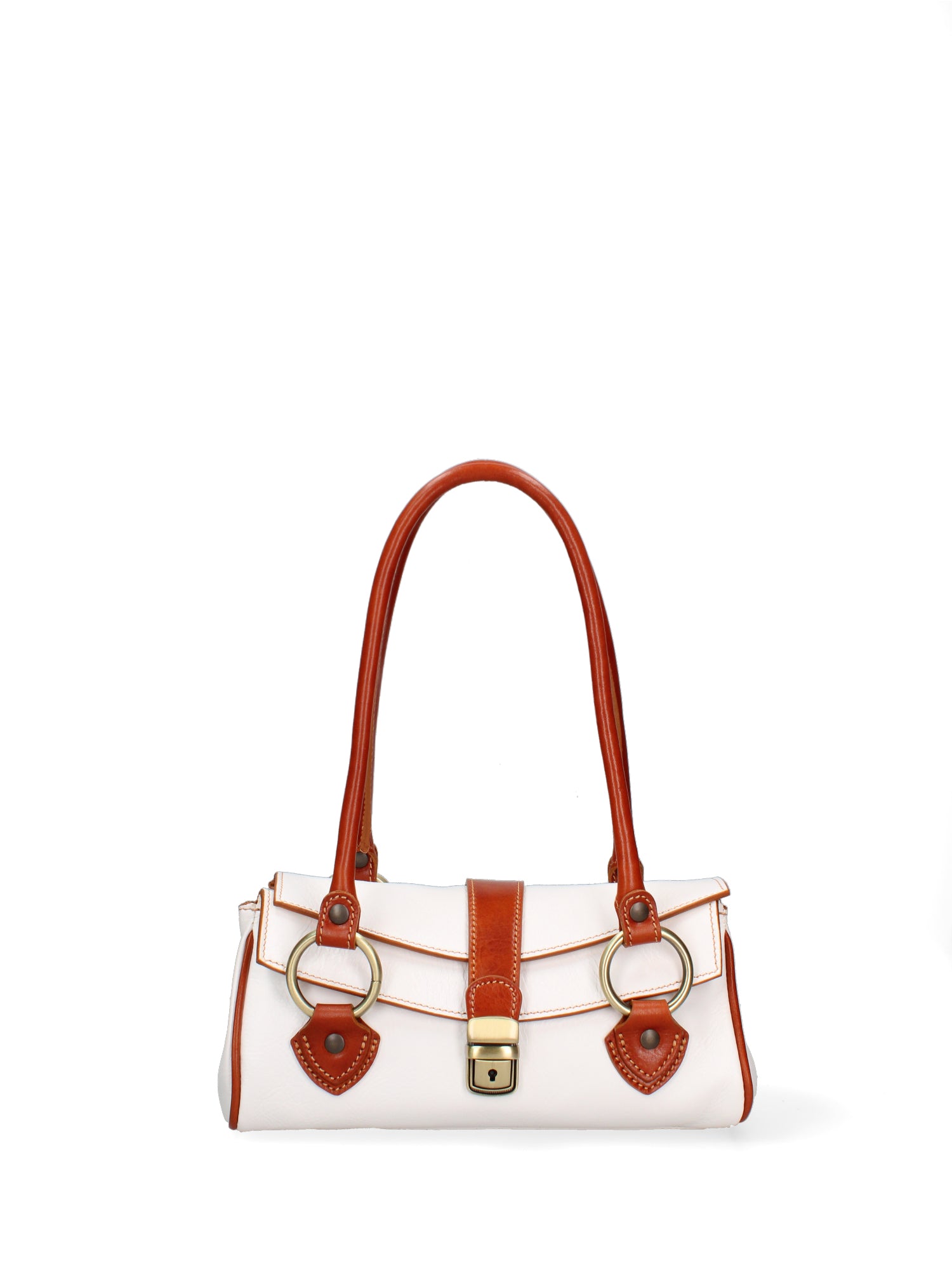Bowler bag I Fratelli Women Genuine leather -Verde Bianco