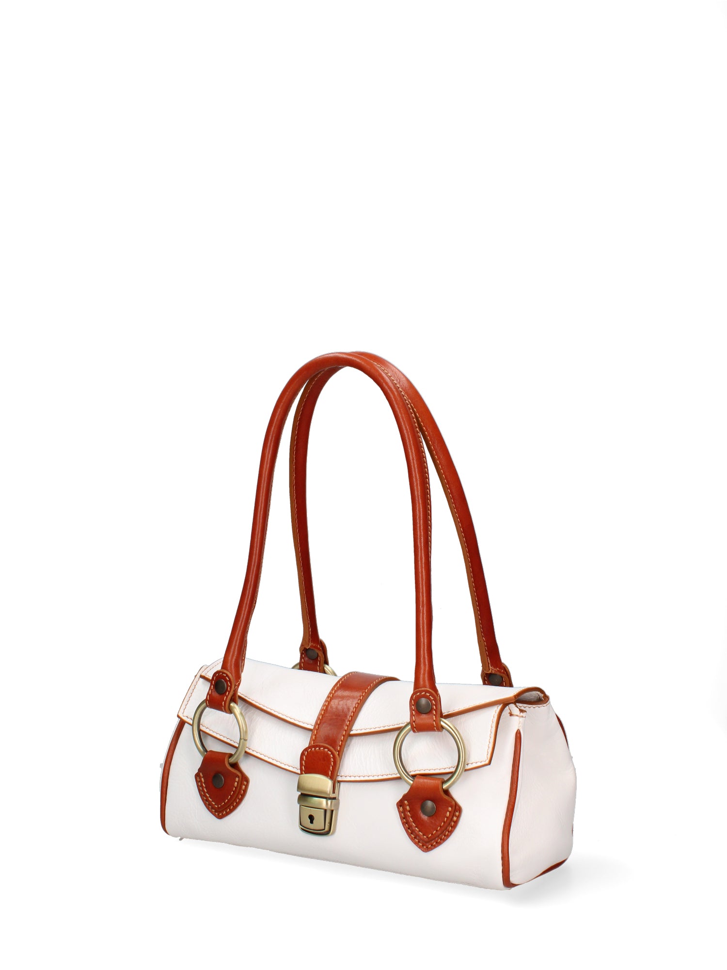 Bowler bag I Fratelli Women Genuine leather -Verde Bianco