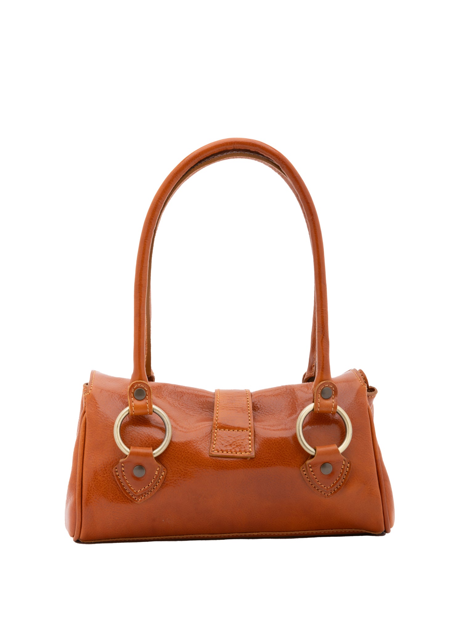Bowler bag I Fratelli Women Genuine leather -Verde Cognac