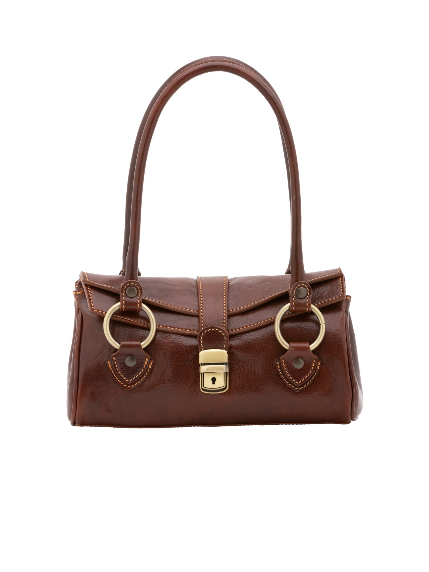 Bowler bag I Fratelli Women Genuine leather -Verde Marrone