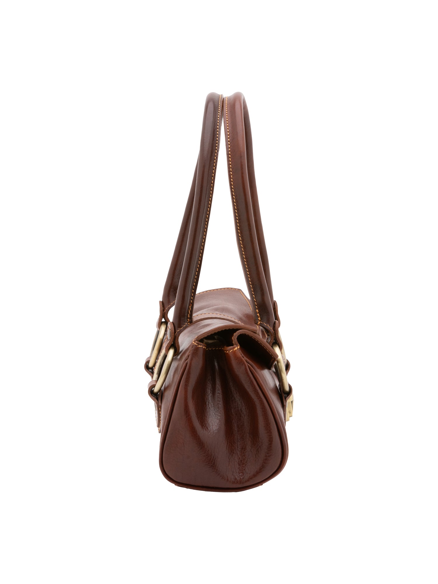 Bowler bag I Fratelli Women Genuine leather -Verde Marrone