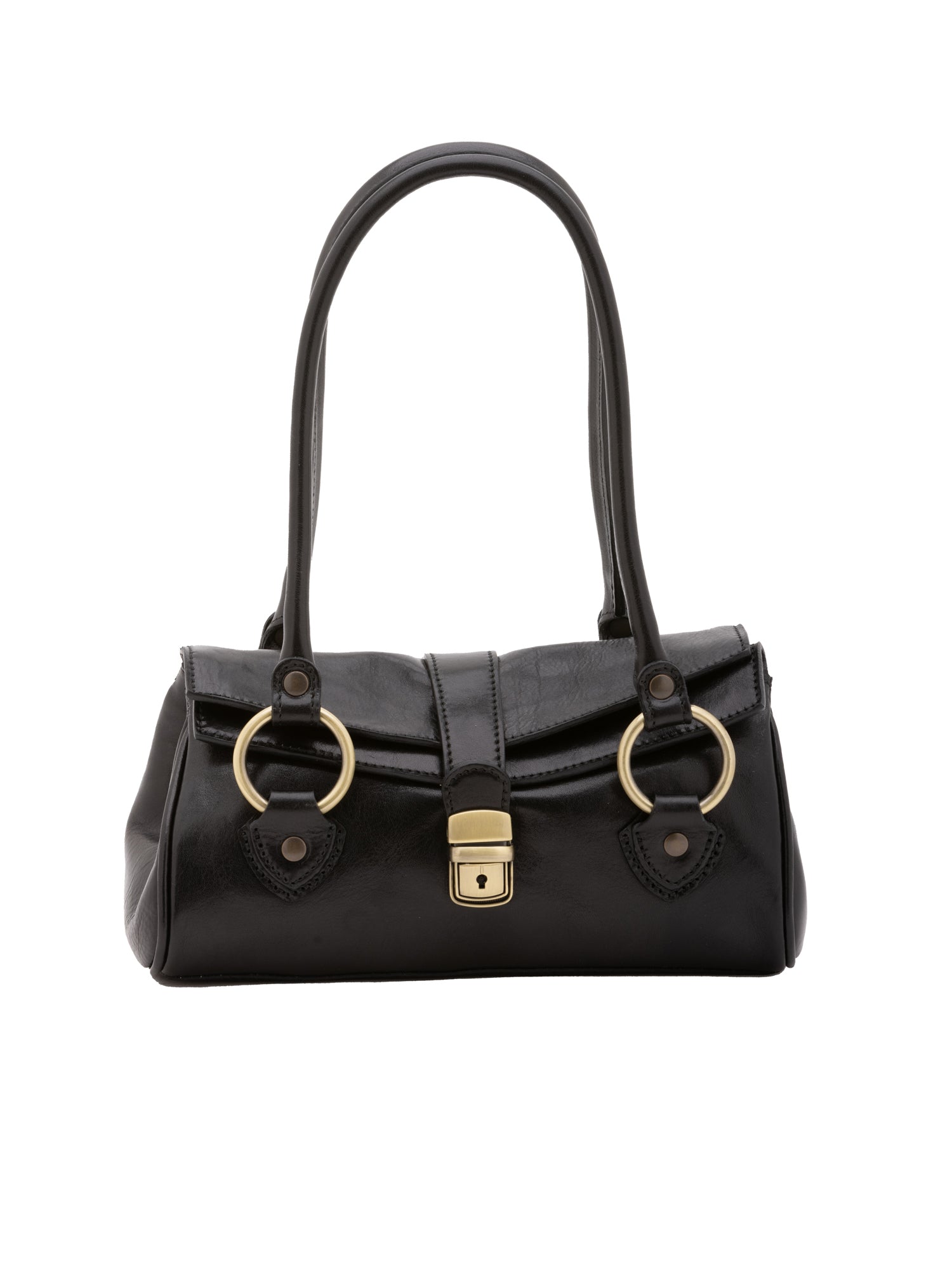 Bowler bag I Fratelli Women Genuine leather -Verde Nero