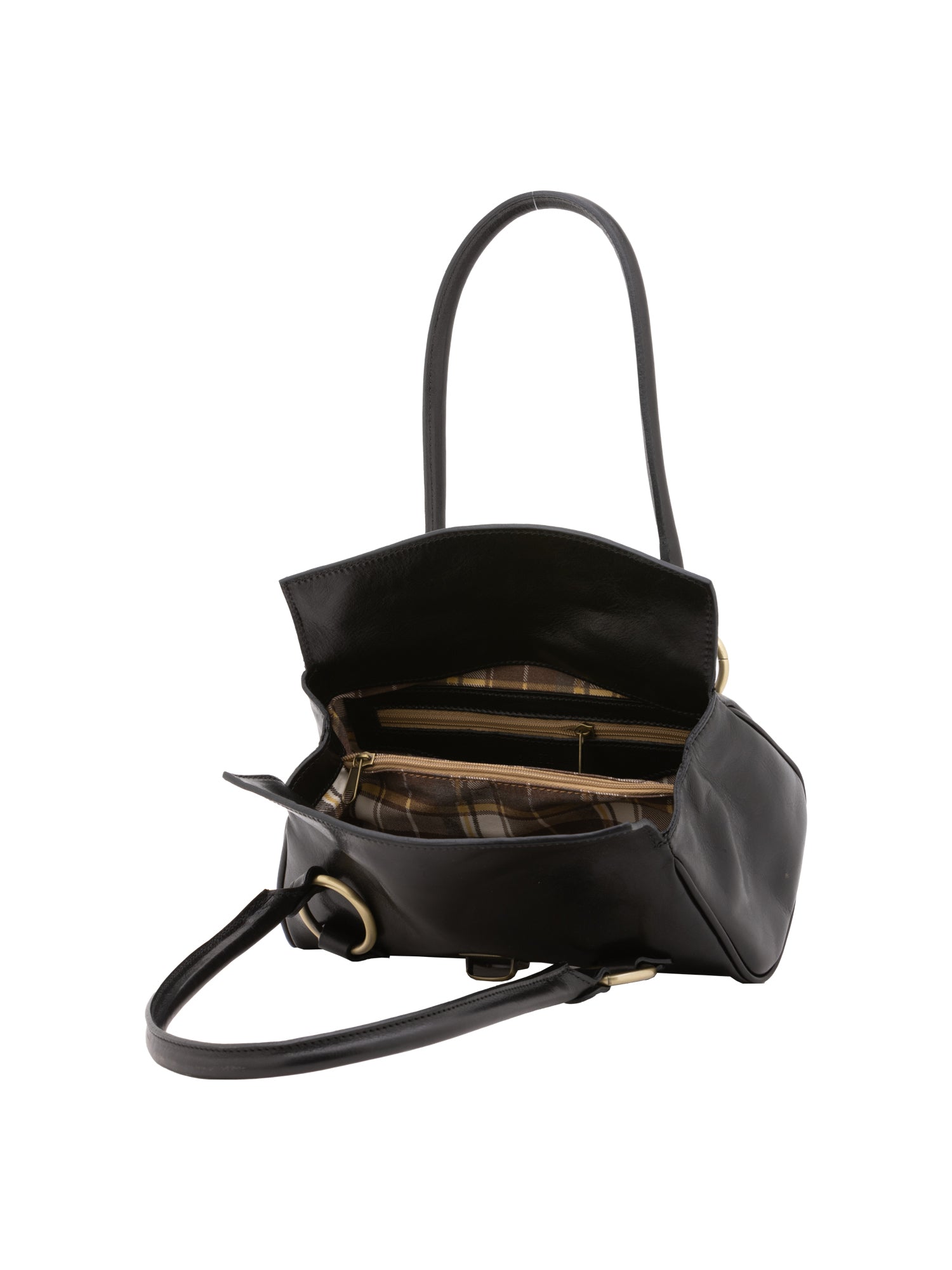 Bowler bag I Fratelli Women Genuine leather -Verde Nero