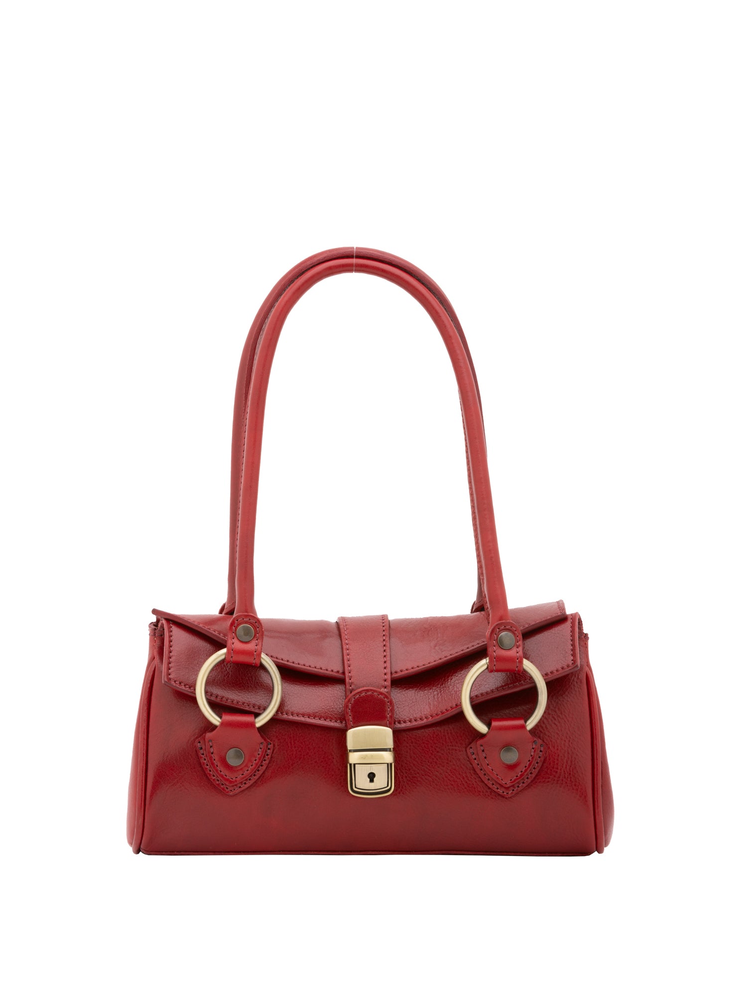 Bowler bag I Fratelli Women Genuine leather -Verde Rosso