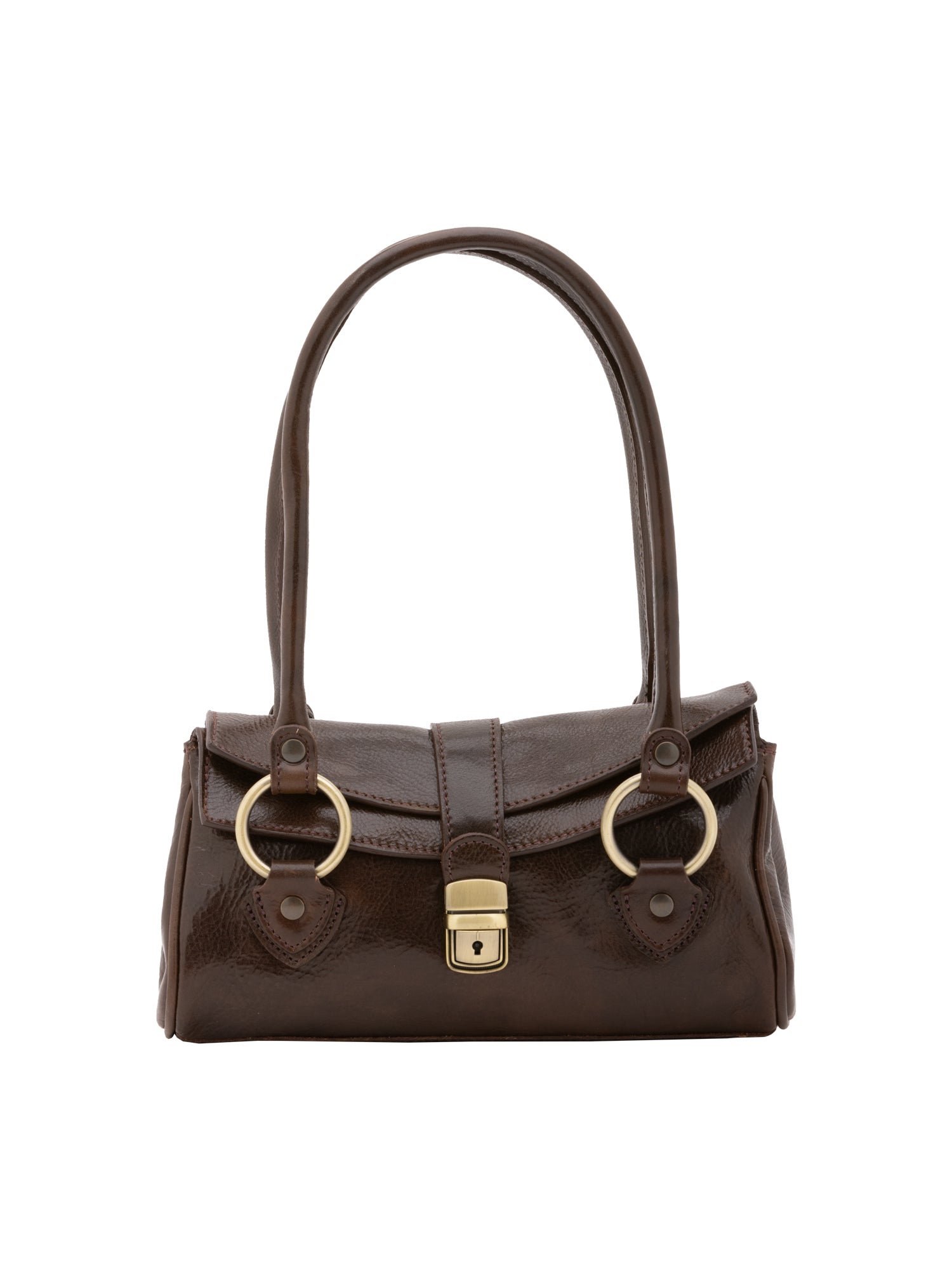 Bowler bag I Fratelli Women Genuine leather -Verde Testa di moro