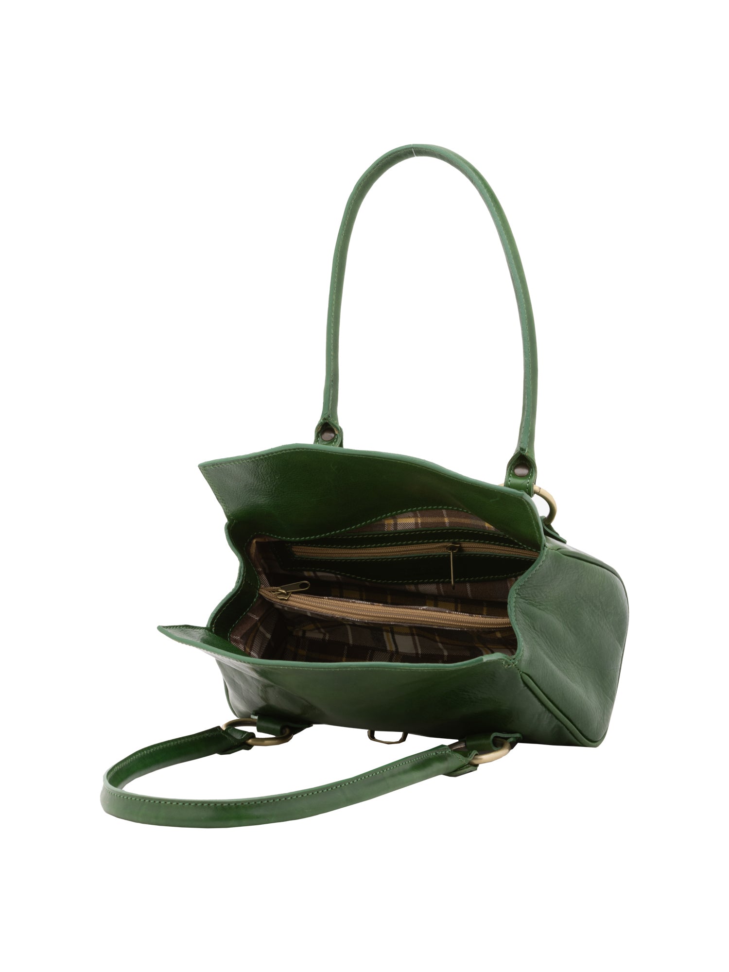 Bowler bag I Fratelli Women Genuine leather -Verde Verde