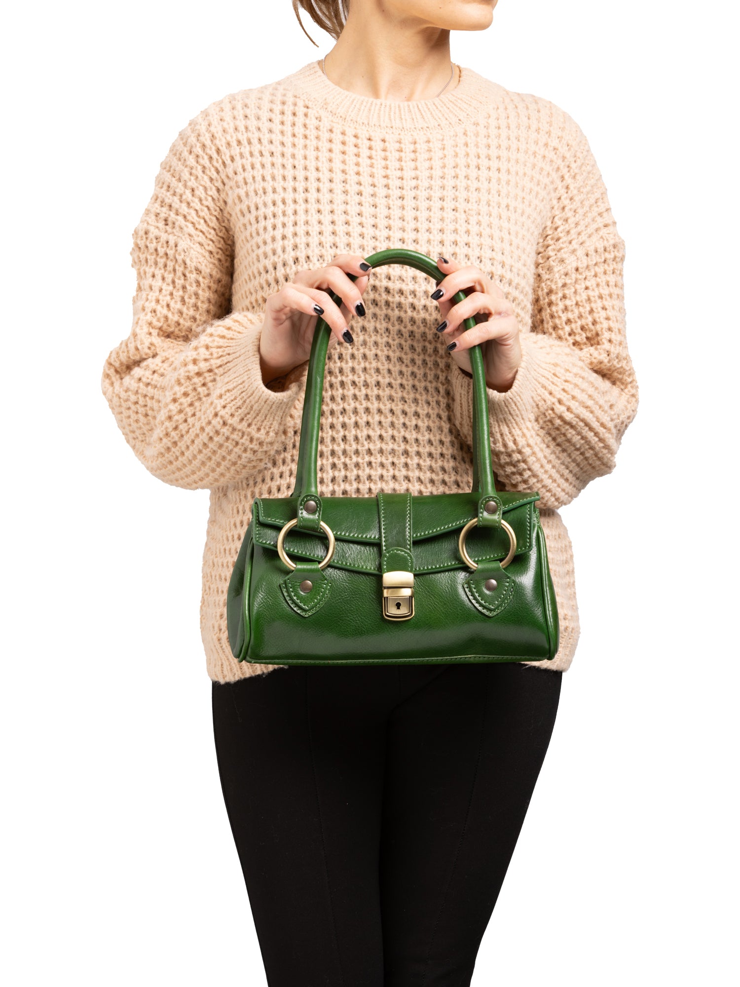 Bowler bag I Fratelli Women Genuine leather -Verde Verde
