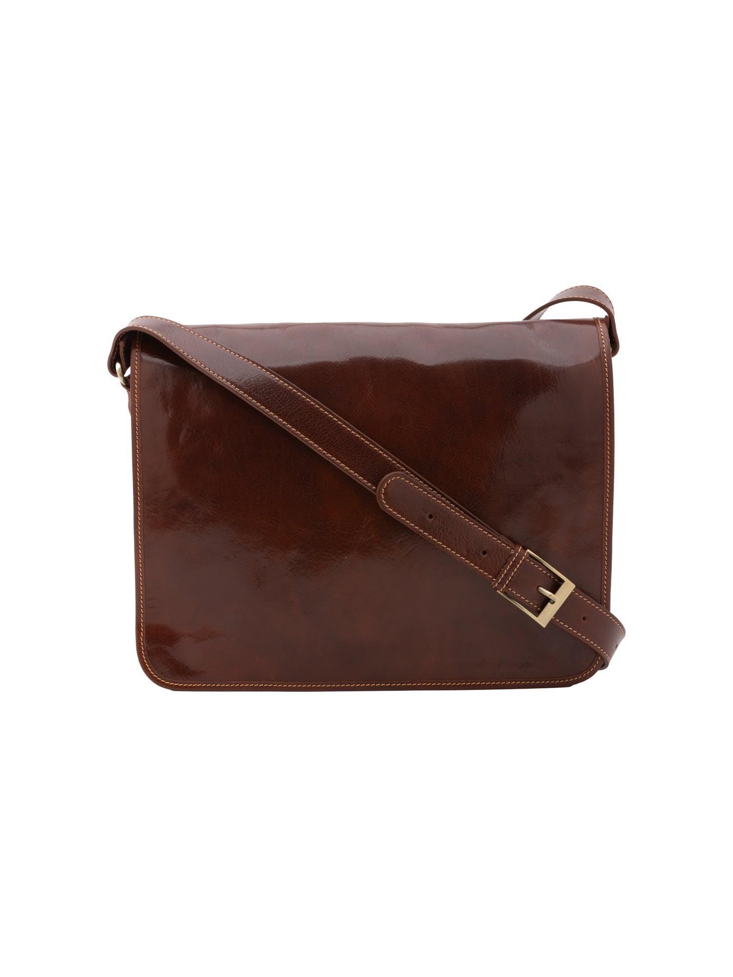 Crossbody bag I Fratelli Men Genuine leather -Marrone Marrone