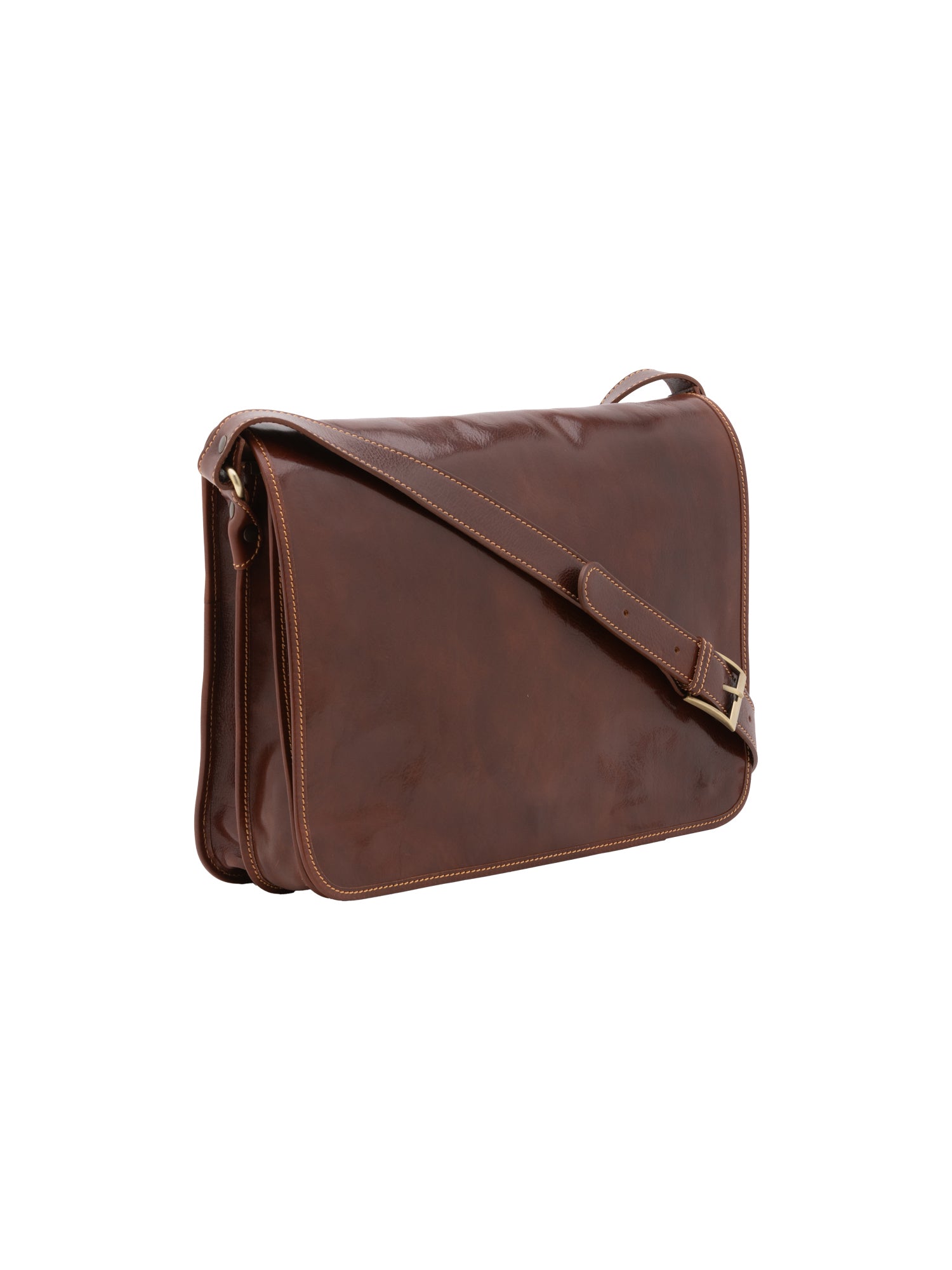 Crossbody bag I Fratelli Men Genuine leather -Marrone Marrone