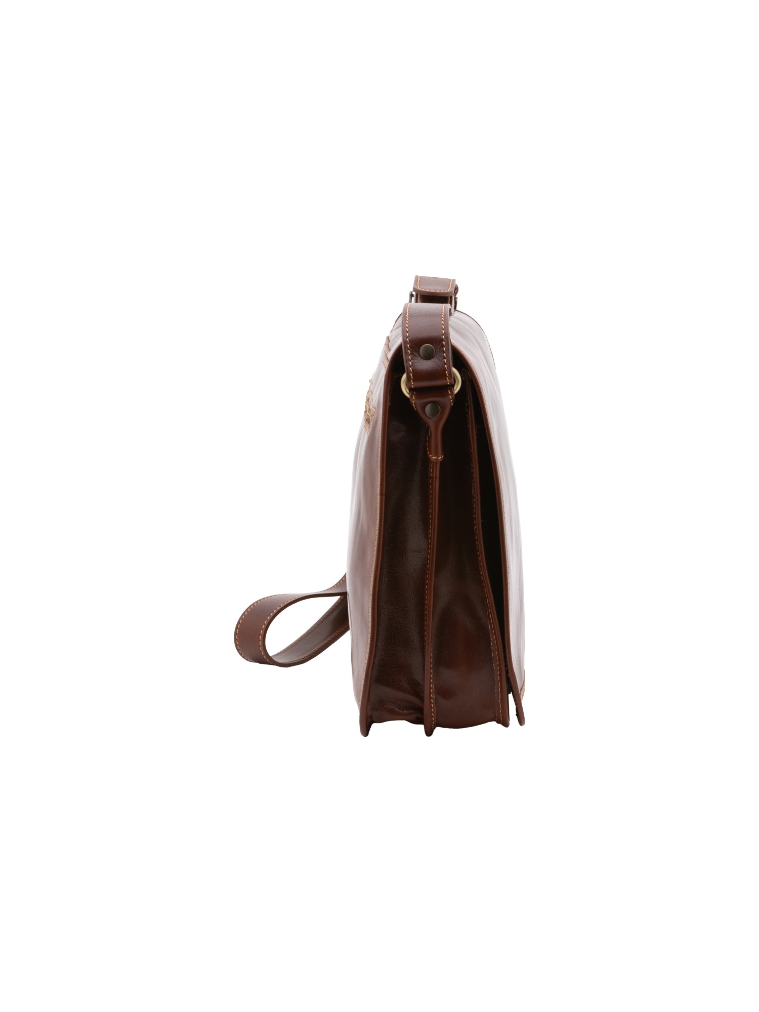 Crossbody bag I Fratelli Men Genuine leather -Marrone Marrone