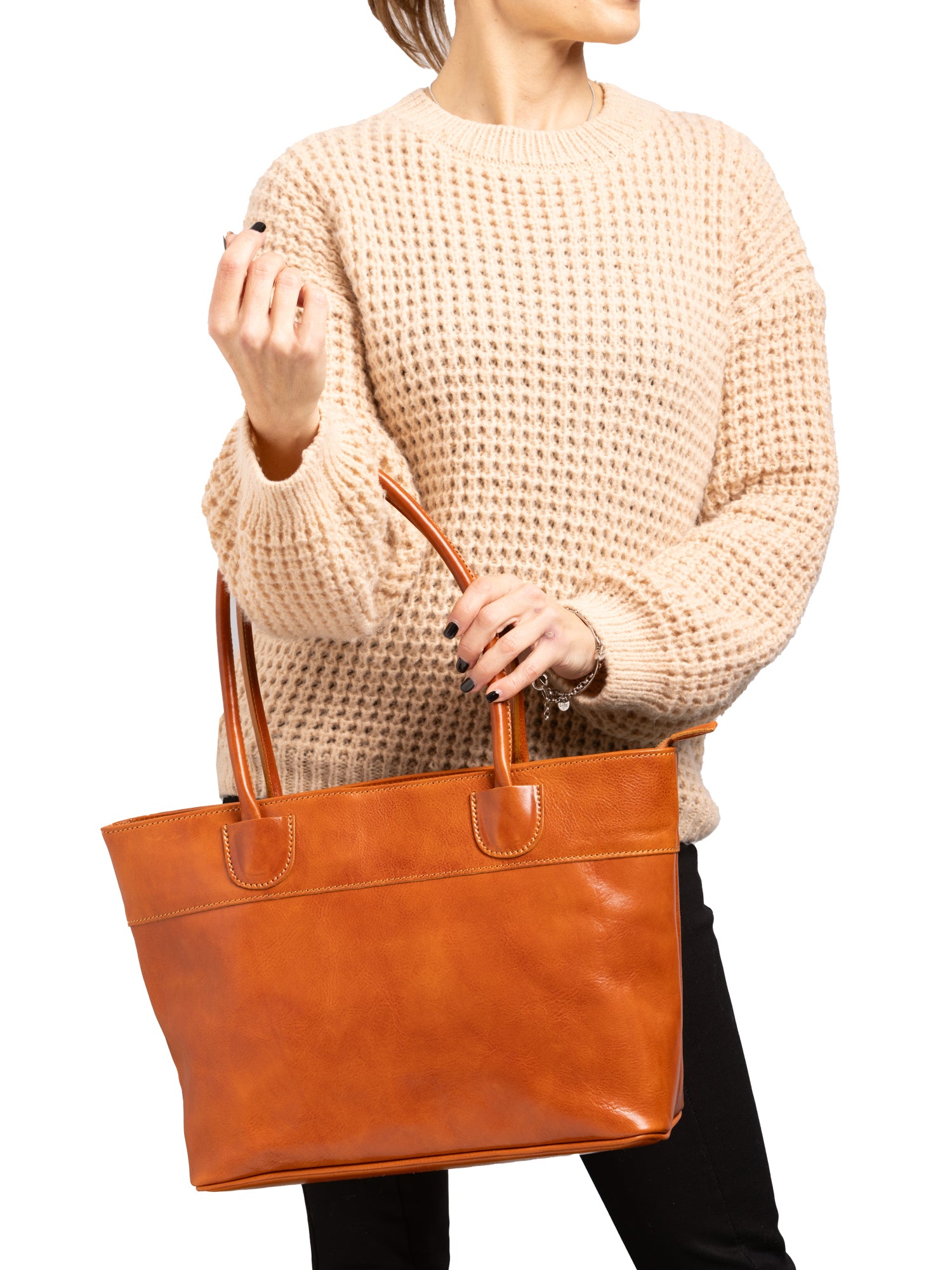 Crossbody bag I Fratelli Men Genuine leather -Rosso Cognac
