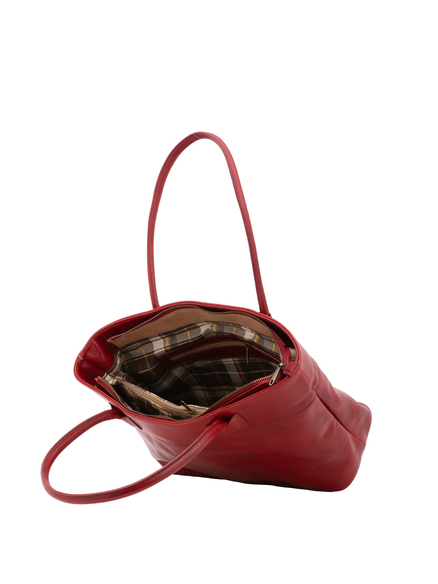 Crossbody bag I Fratelli Men Genuine leather -Rosso Rosso