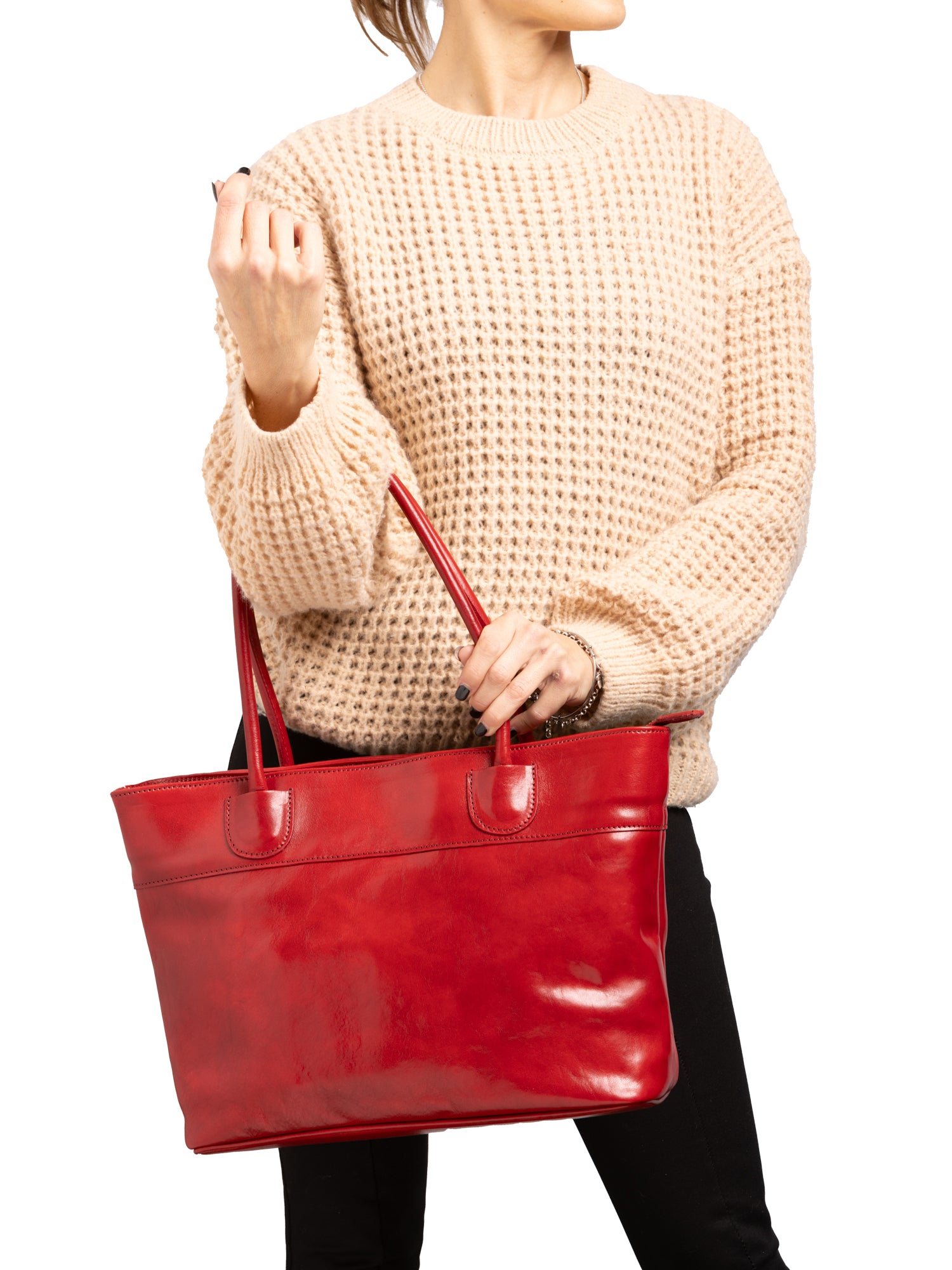Crossbody bag I Fratelli Men Genuine leather -Rosso Rosso
