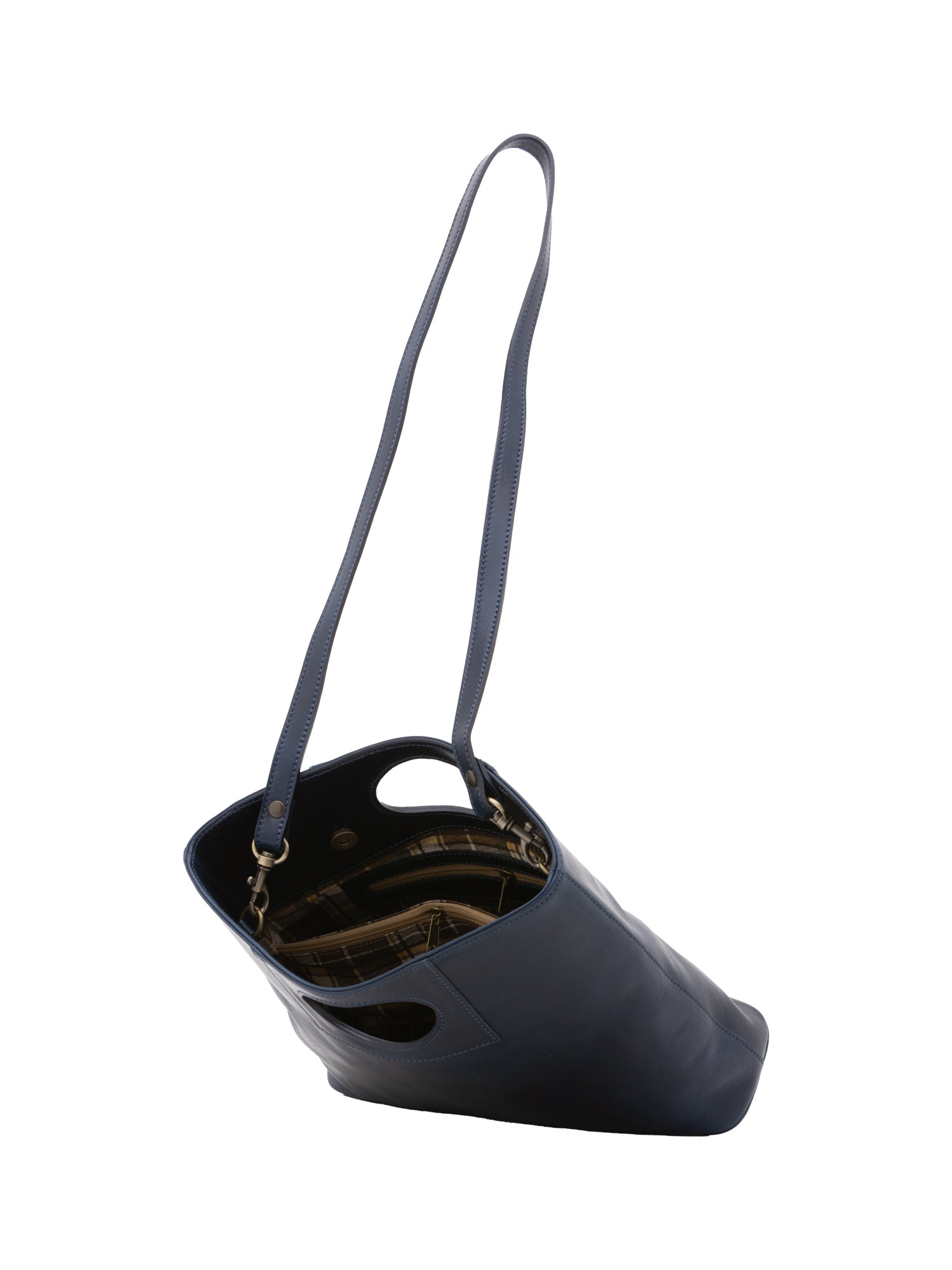 Crossbody bag I Fratelli Women Genuine leather -Blu Blu