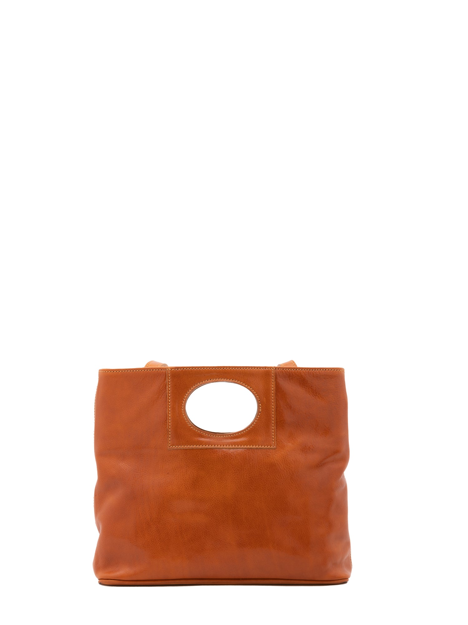 Crossbody bag I Fratelli Women Genuine leather -Blu Cognac