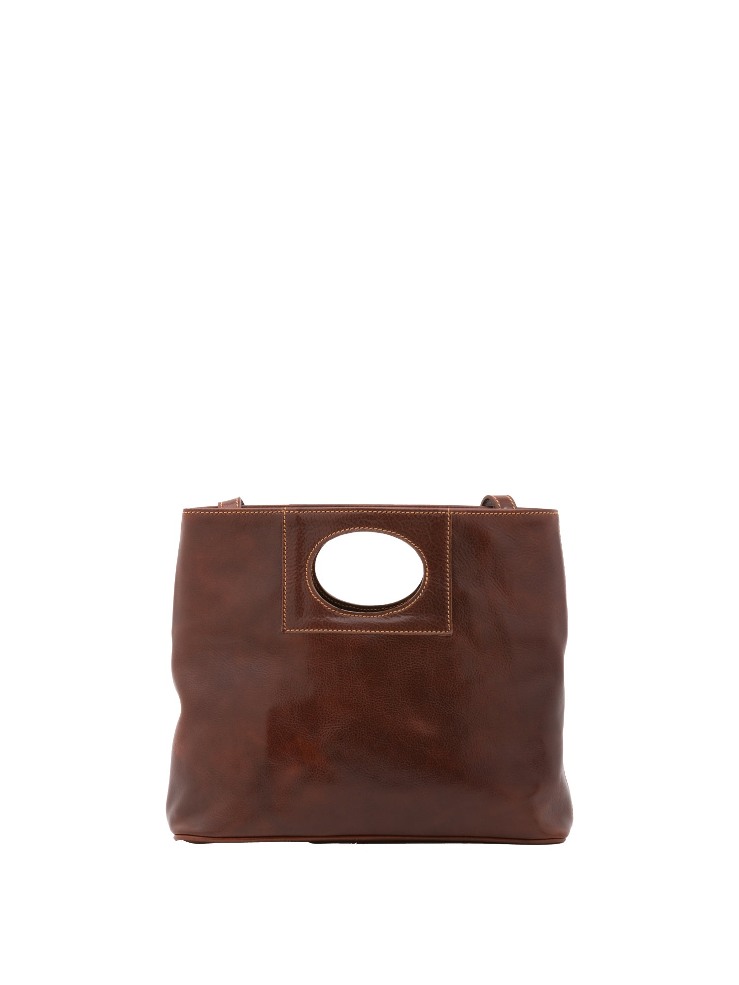 Crossbody bag I Fratelli Women Genuine leather -Blu Marrone