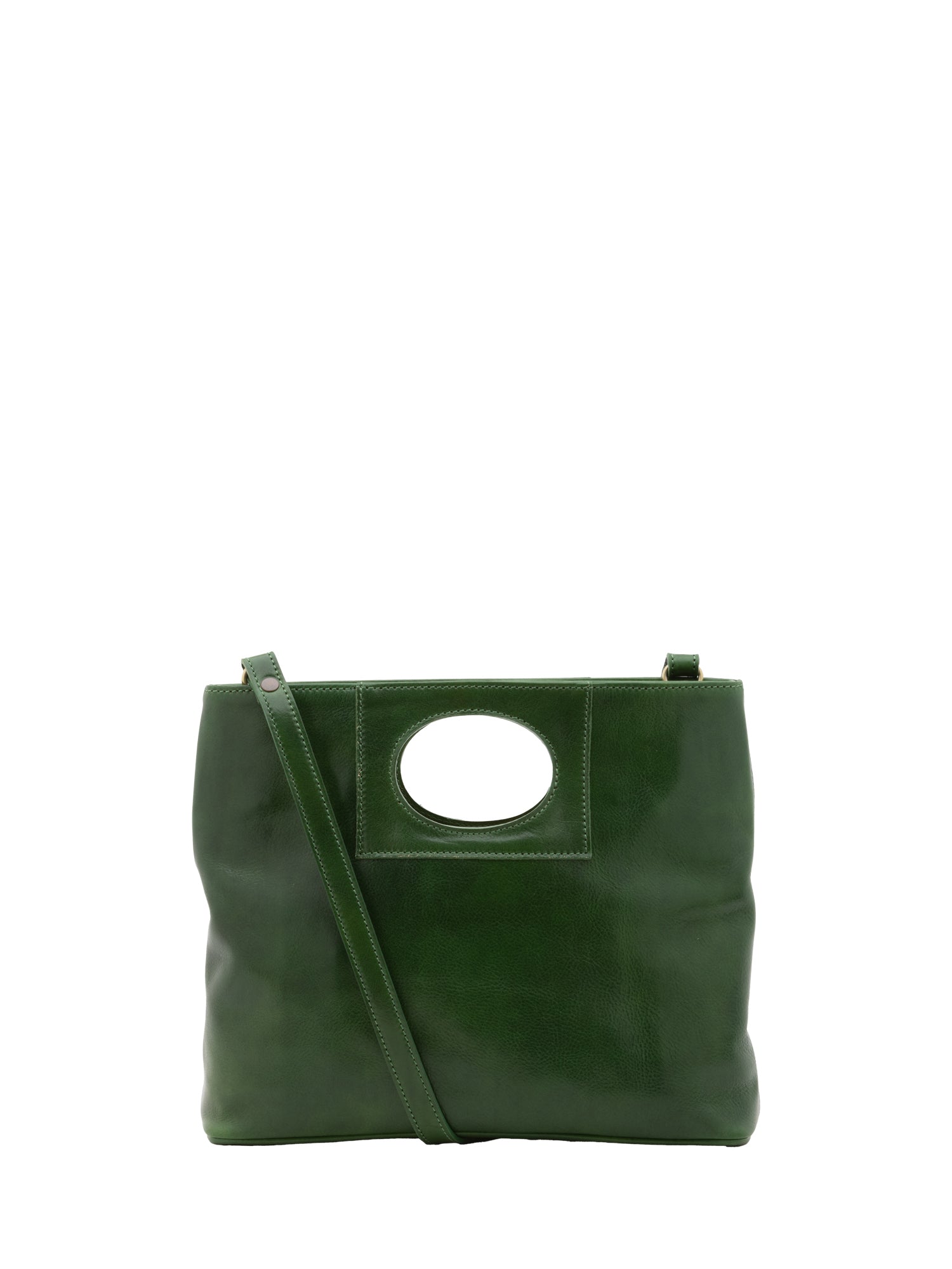 Crossbody bag I Fratelli Women Genuine leather -Blu Verde