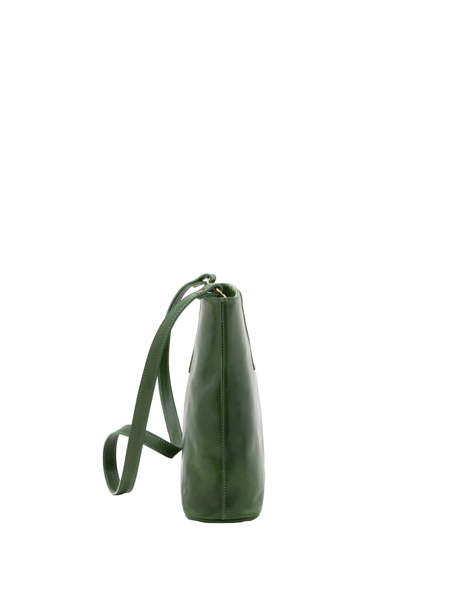 Crossbody bag I Fratelli Women Genuine leather -Blu Verde