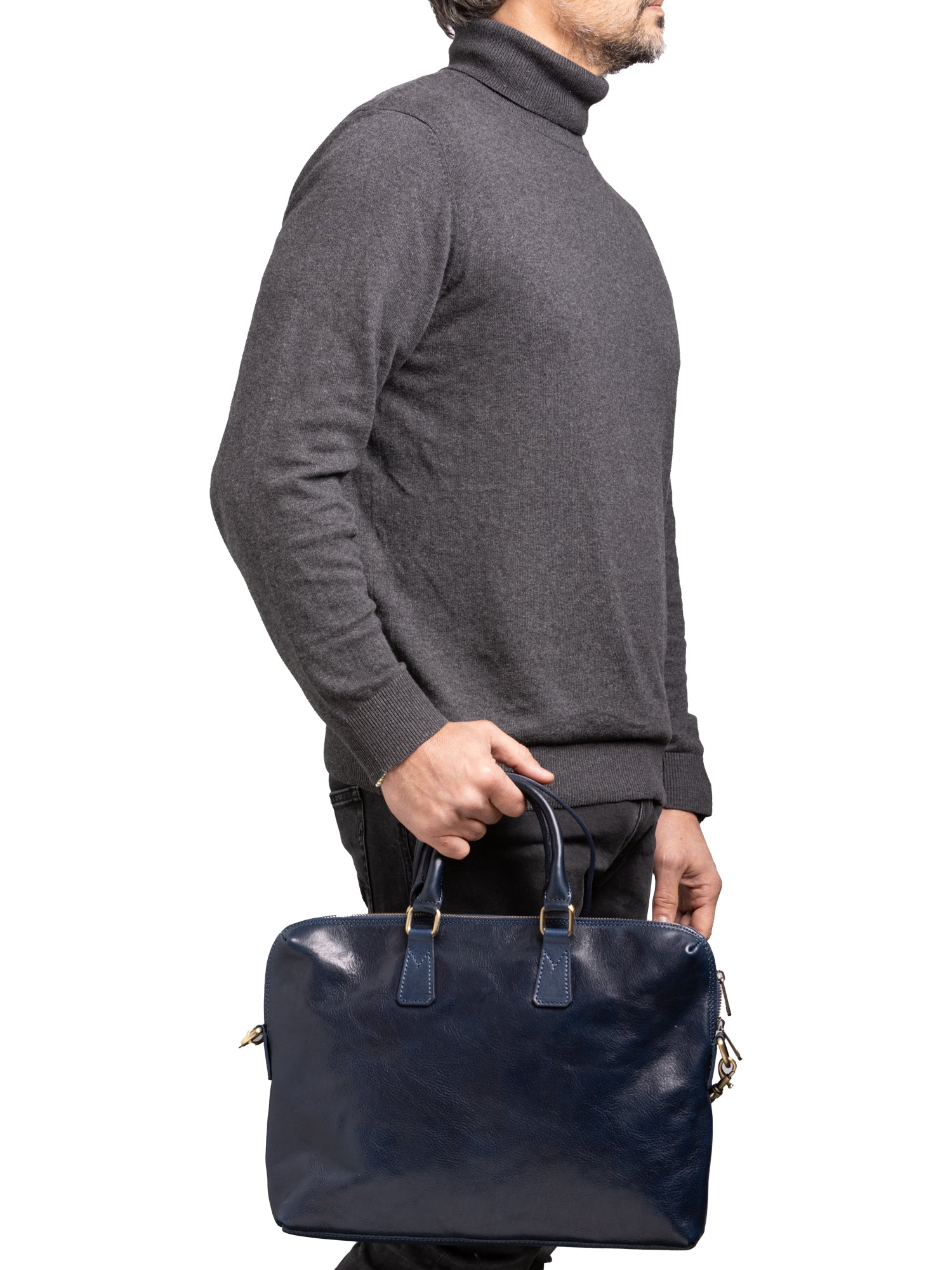 Briefcase I Fratelli Men Genuine leather -Blu Blu