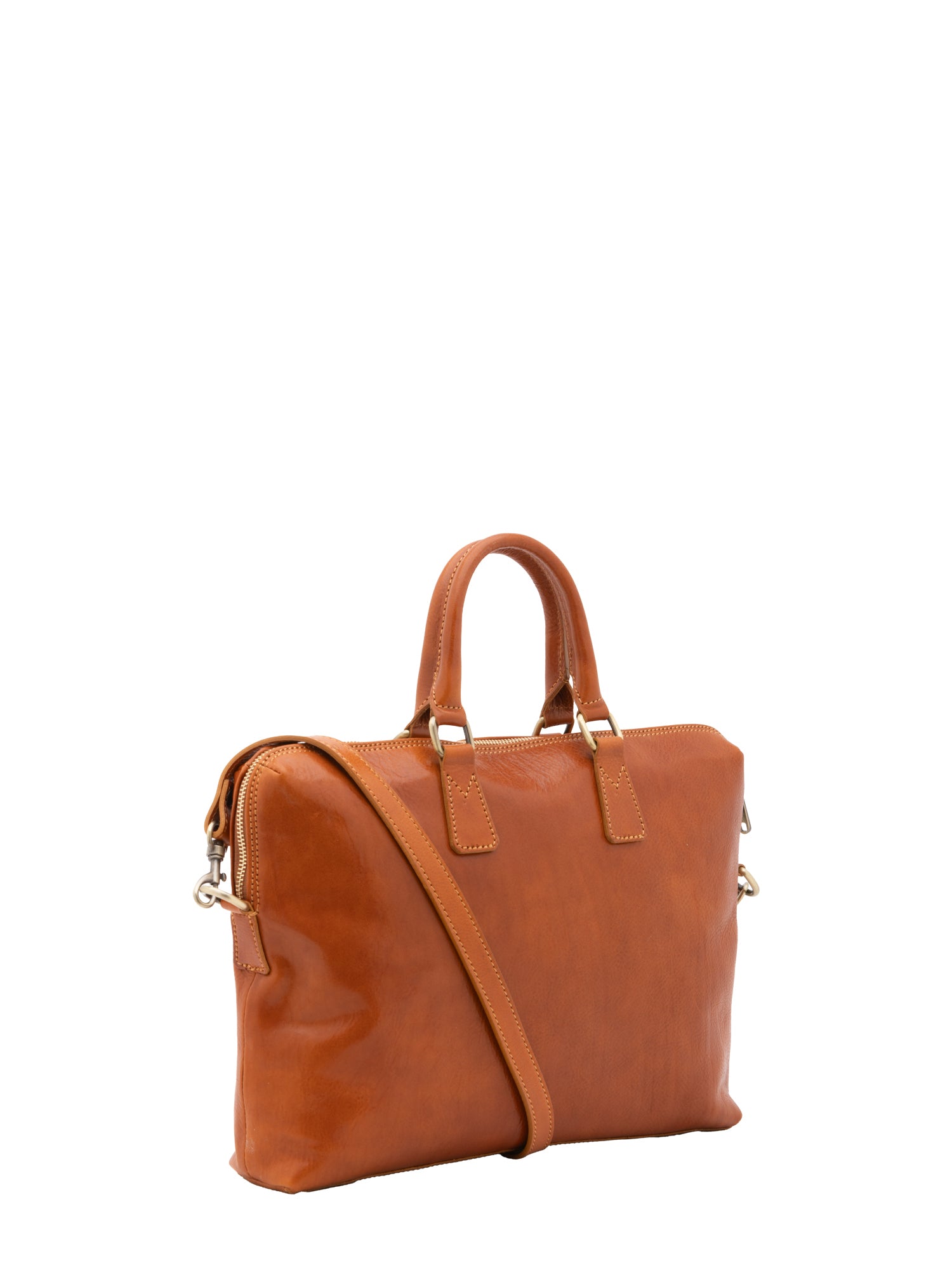 Briefcase I Fratelli Men Genuine leather -Blu Cognac