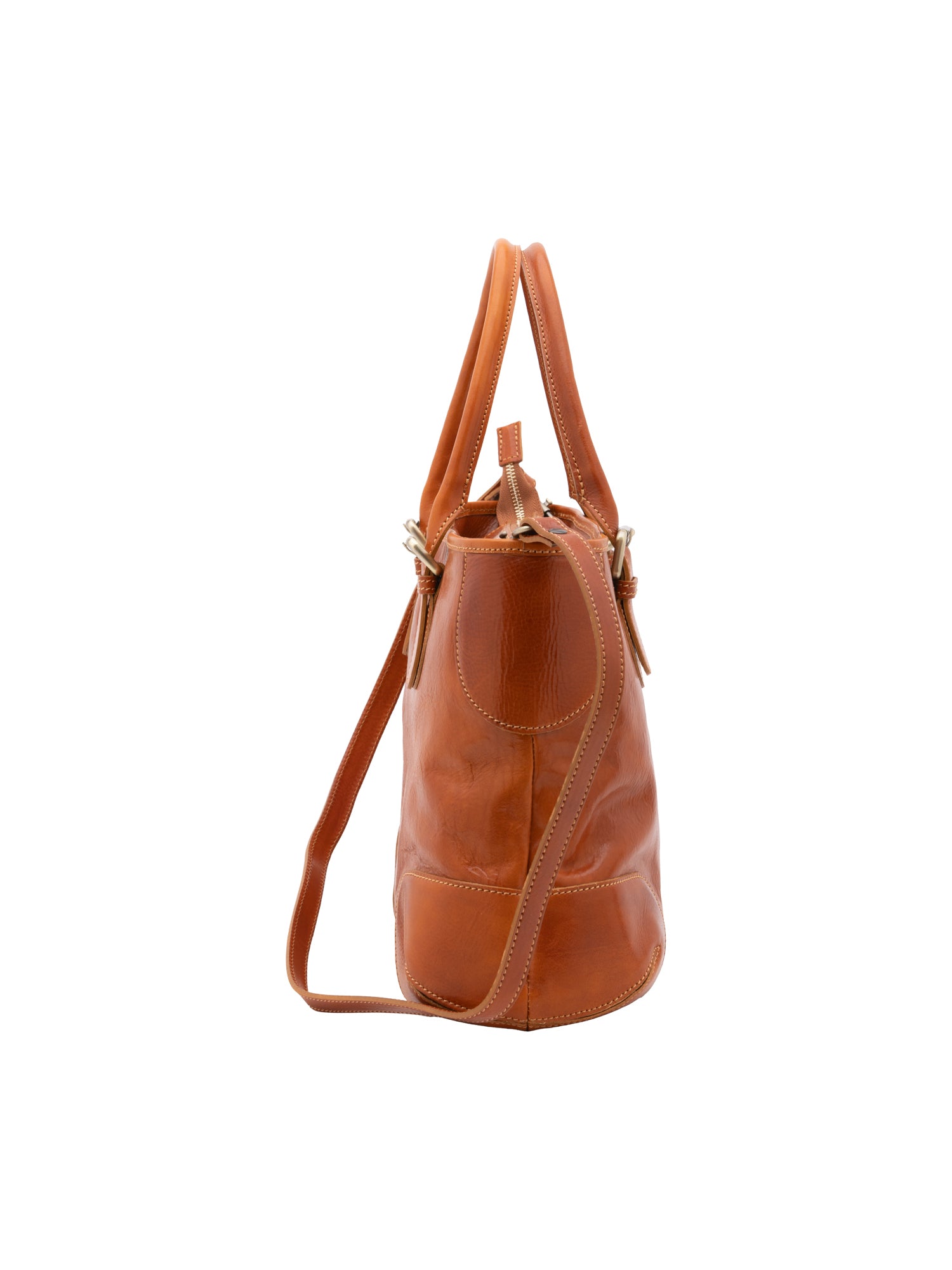 Crossbody bag I Fratelli Women Genuine leather -Tmoro Cognac
