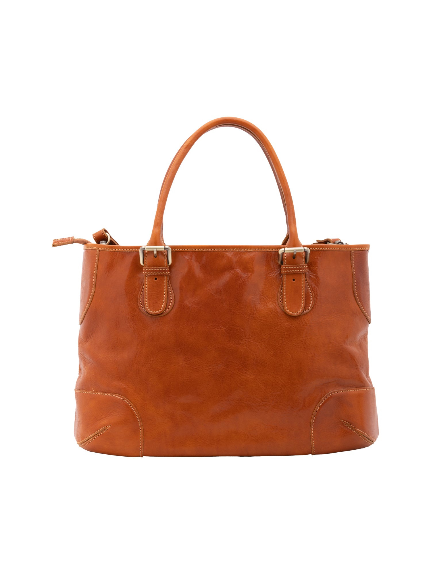 Crossbody bag I Fratelli Women Genuine leather -Tmoro Cognac