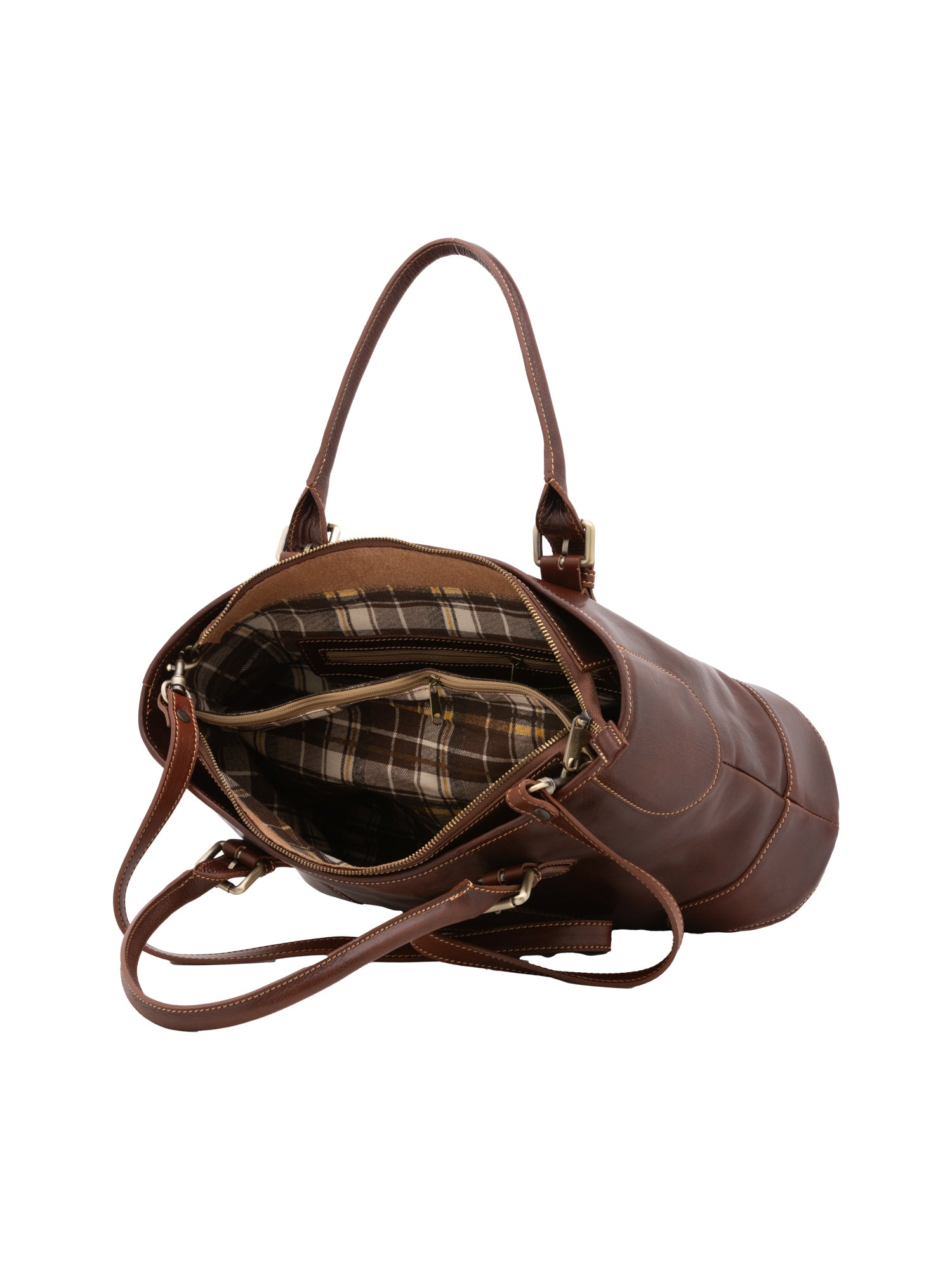 Crossbody bag I Fratelli Women Genuine leather -Tmoro Marrone