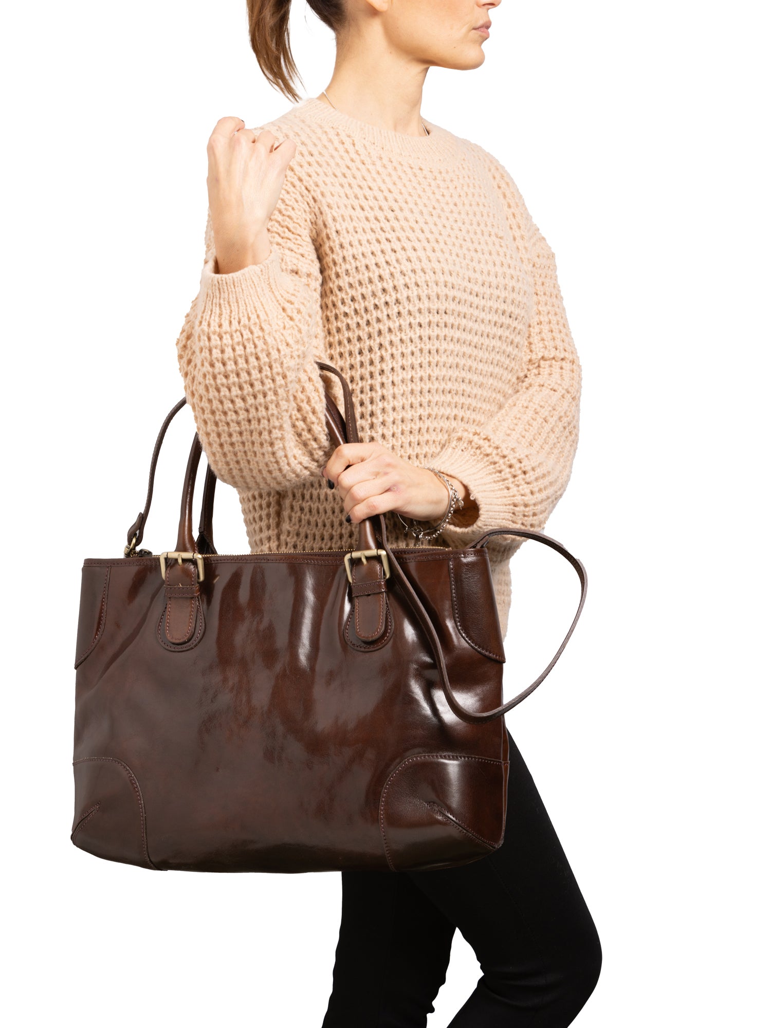 Crossbody bag I Fratelli Women Genuine leather -Tmoro Testa di moro