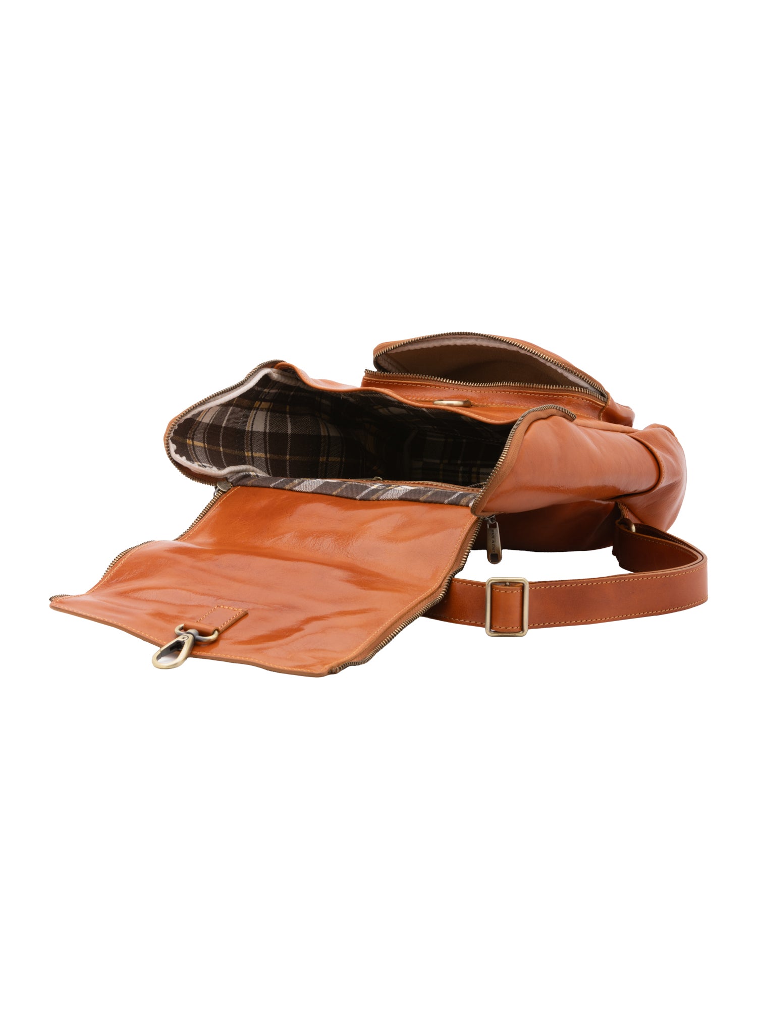 Shoulder Bag I Fratelli Women Genuine leather -Nero Cognac