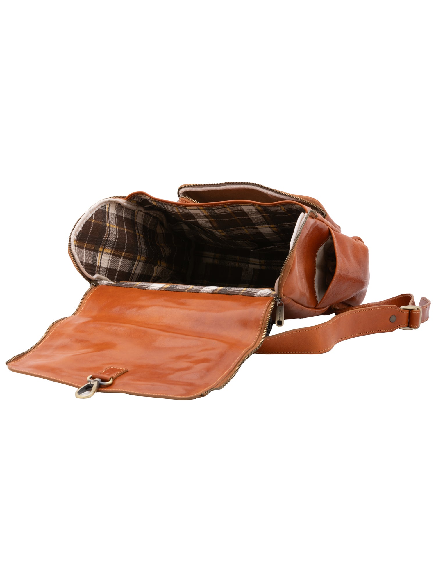 Shoulder Bag I Fratelli Women Genuine leather -Nero Cognac