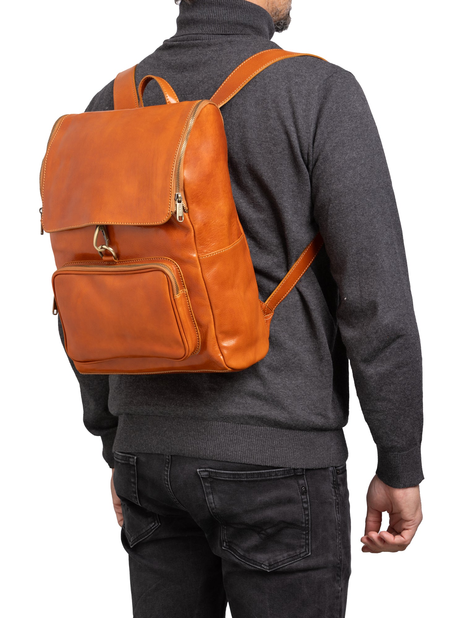 Shoulder Bag I Fratelli Women Genuine leather -Nero Cognac