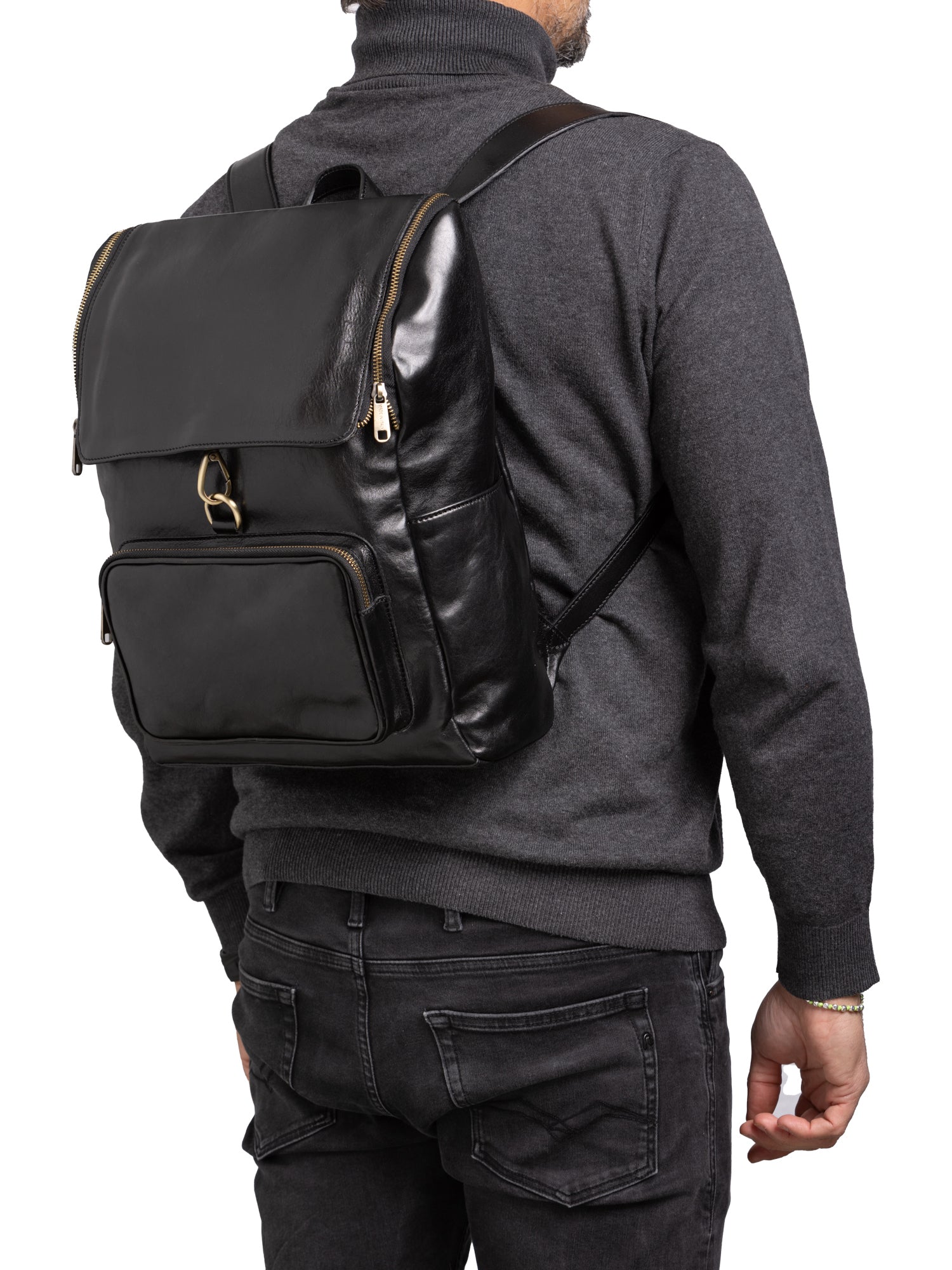 Shoulder Bag I Fratelli Women Genuine leather -Nero Nero