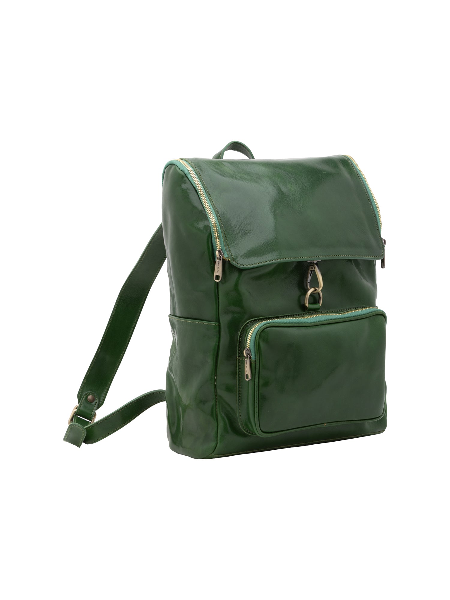 Shoulder Bag I Fratelli Women Genuine leather -Nero Verde