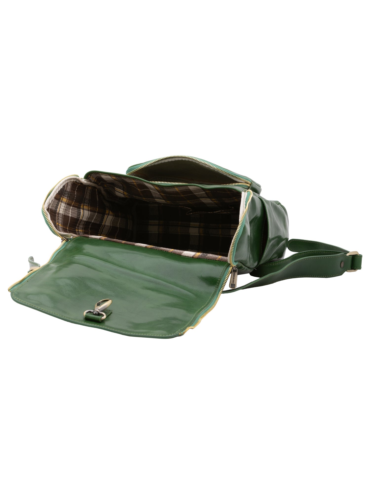 Shoulder Bag I Fratelli Women Genuine leather -Nero Verde