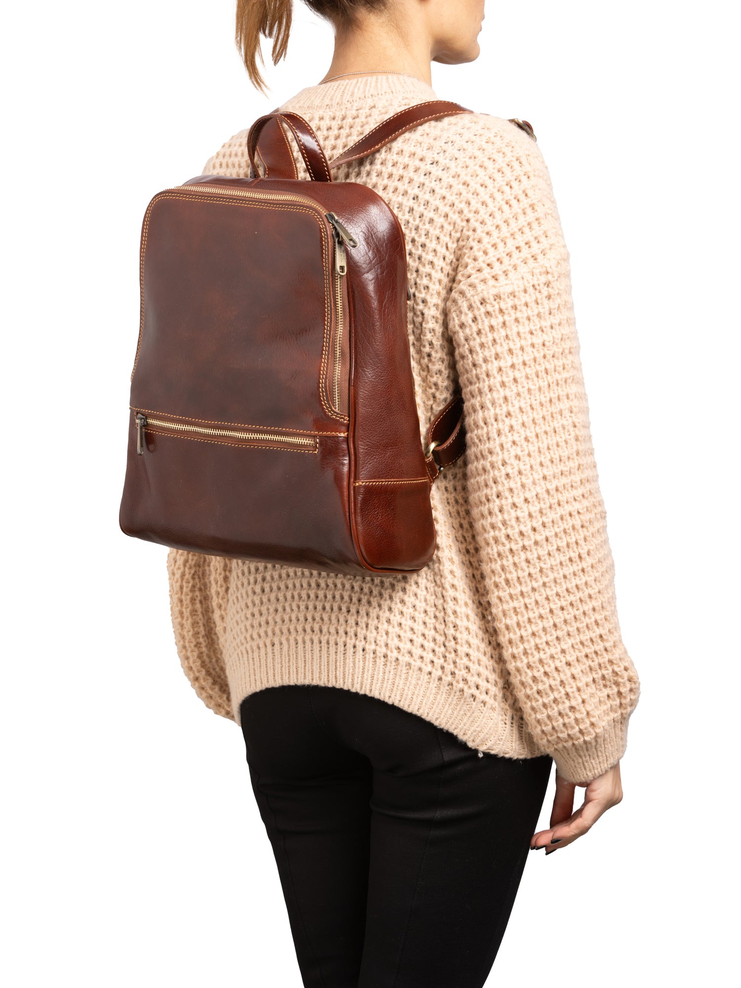 Shoulder Bag I Fratelli Women Genuine leather -Verde Marrone
