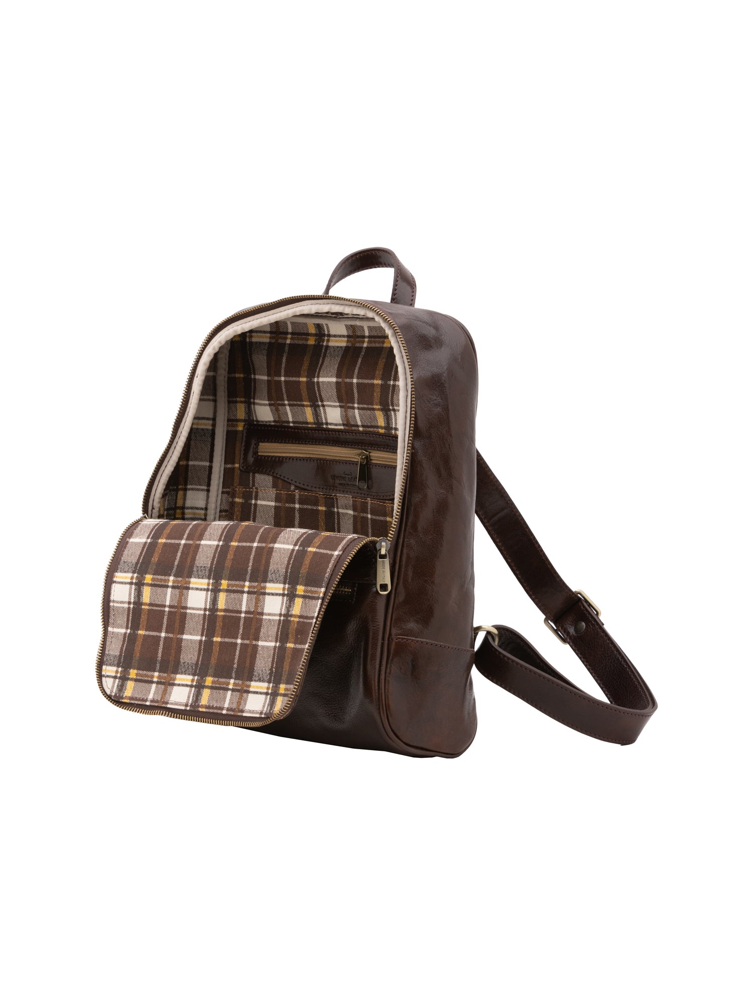 Shoulder Bag I Fratelli Women Genuine leather -Verde Testa di moro