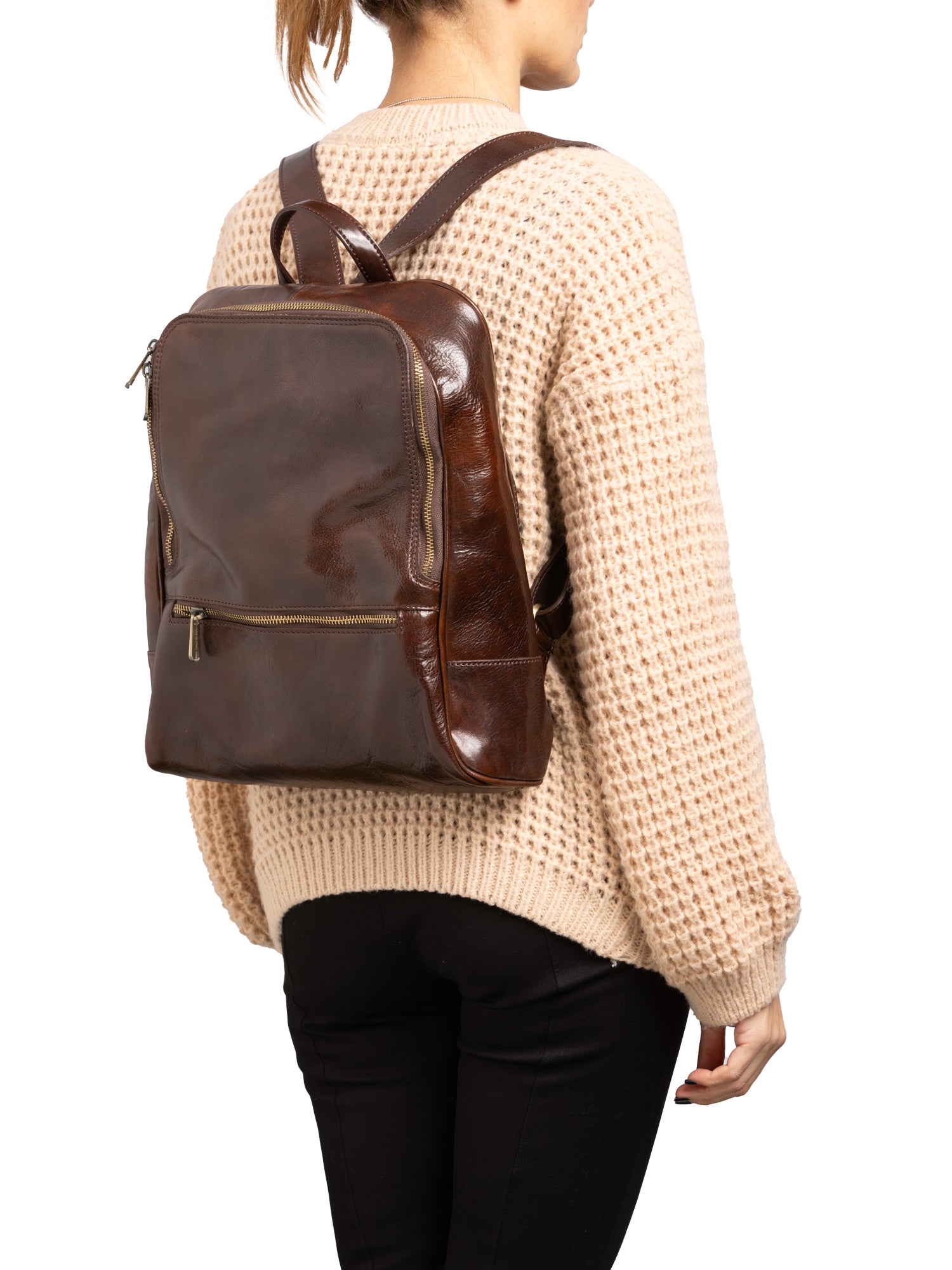 Shoulder Bag I Fratelli Women Genuine leather -Verde Testa di moro
