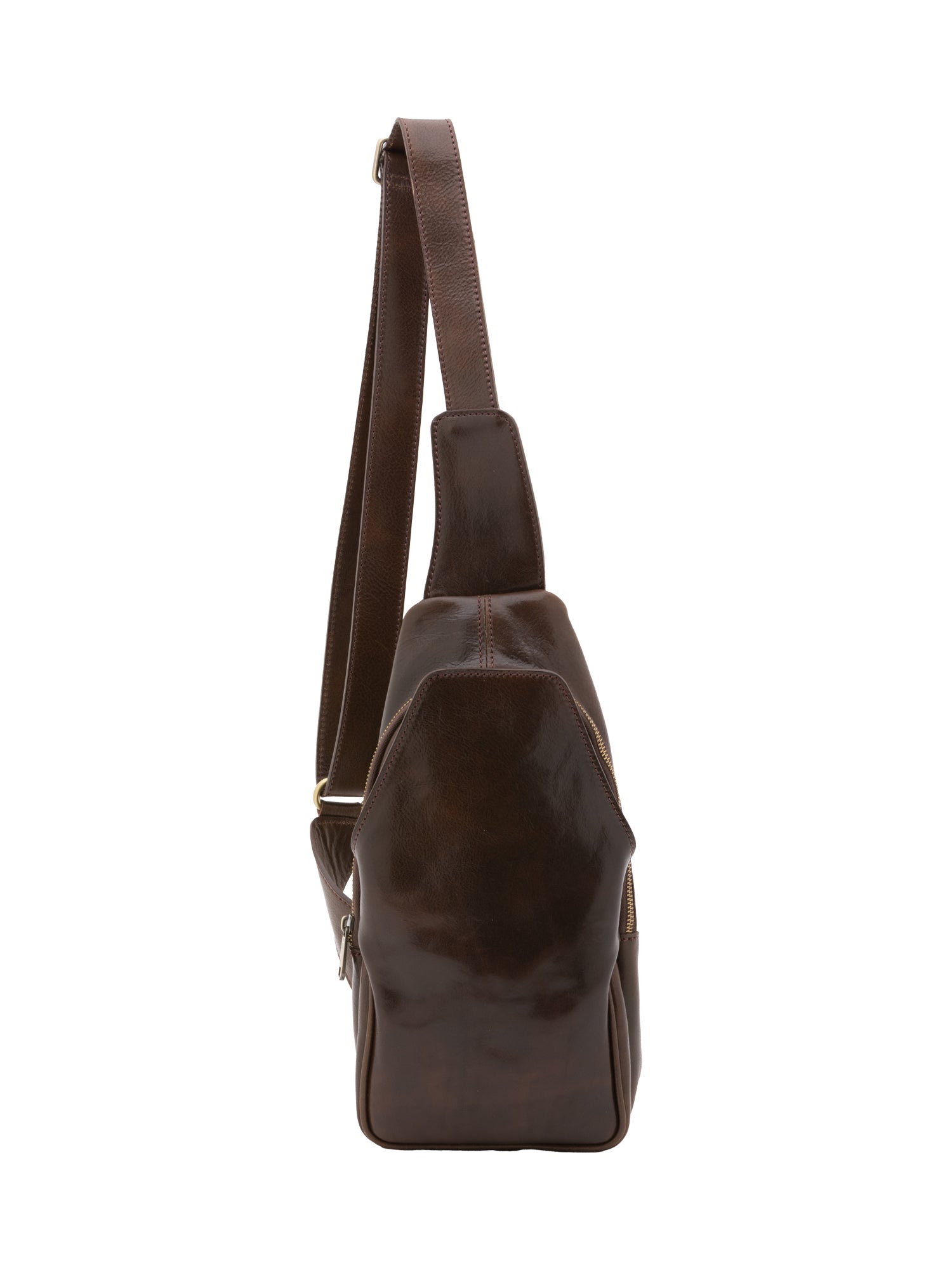 Belt bag I Fratelli Men Genuine leather -Verde Testa di moro