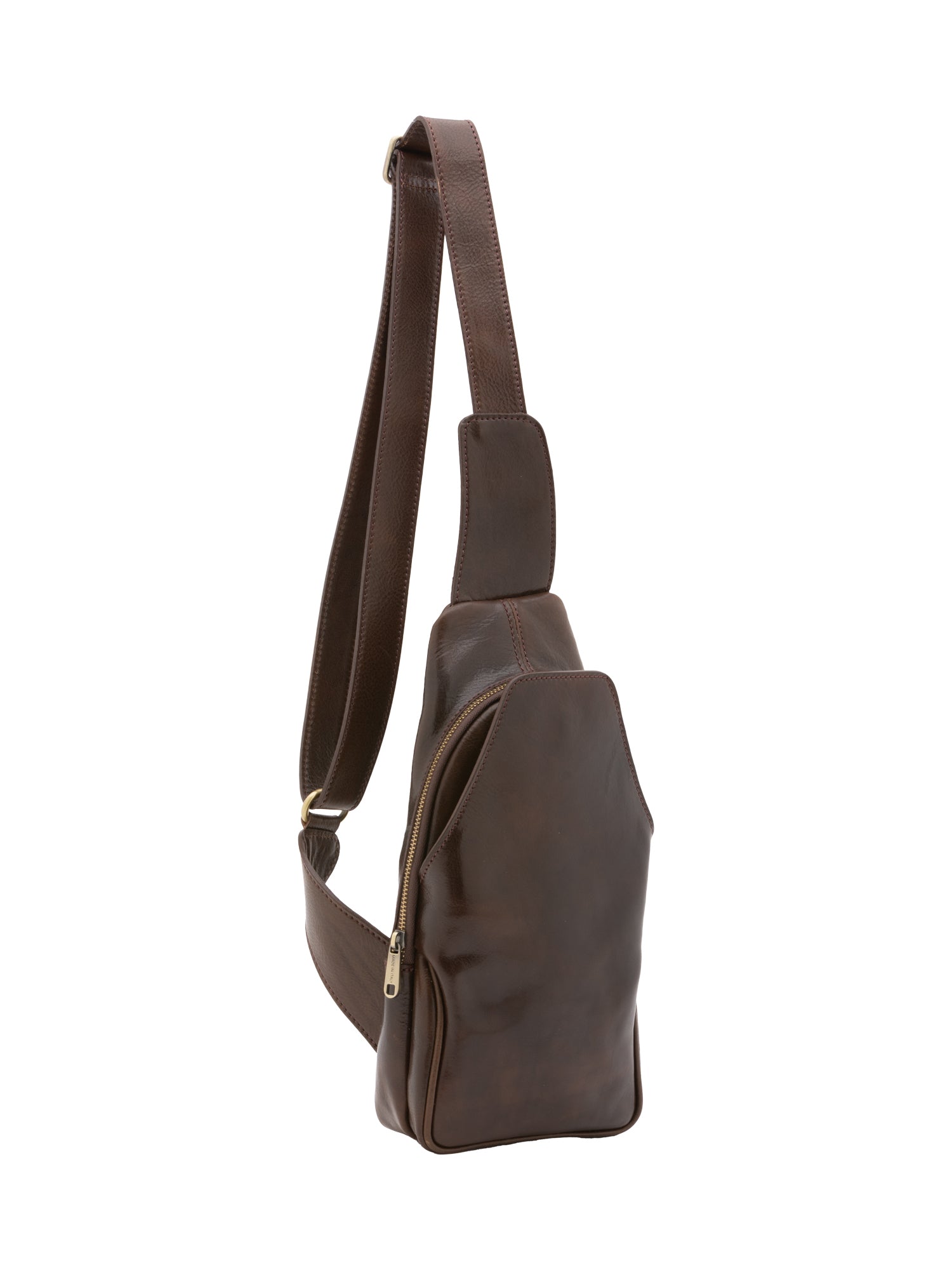 Belt bag I Fratelli Men Genuine leather -Verde Testa di moro
