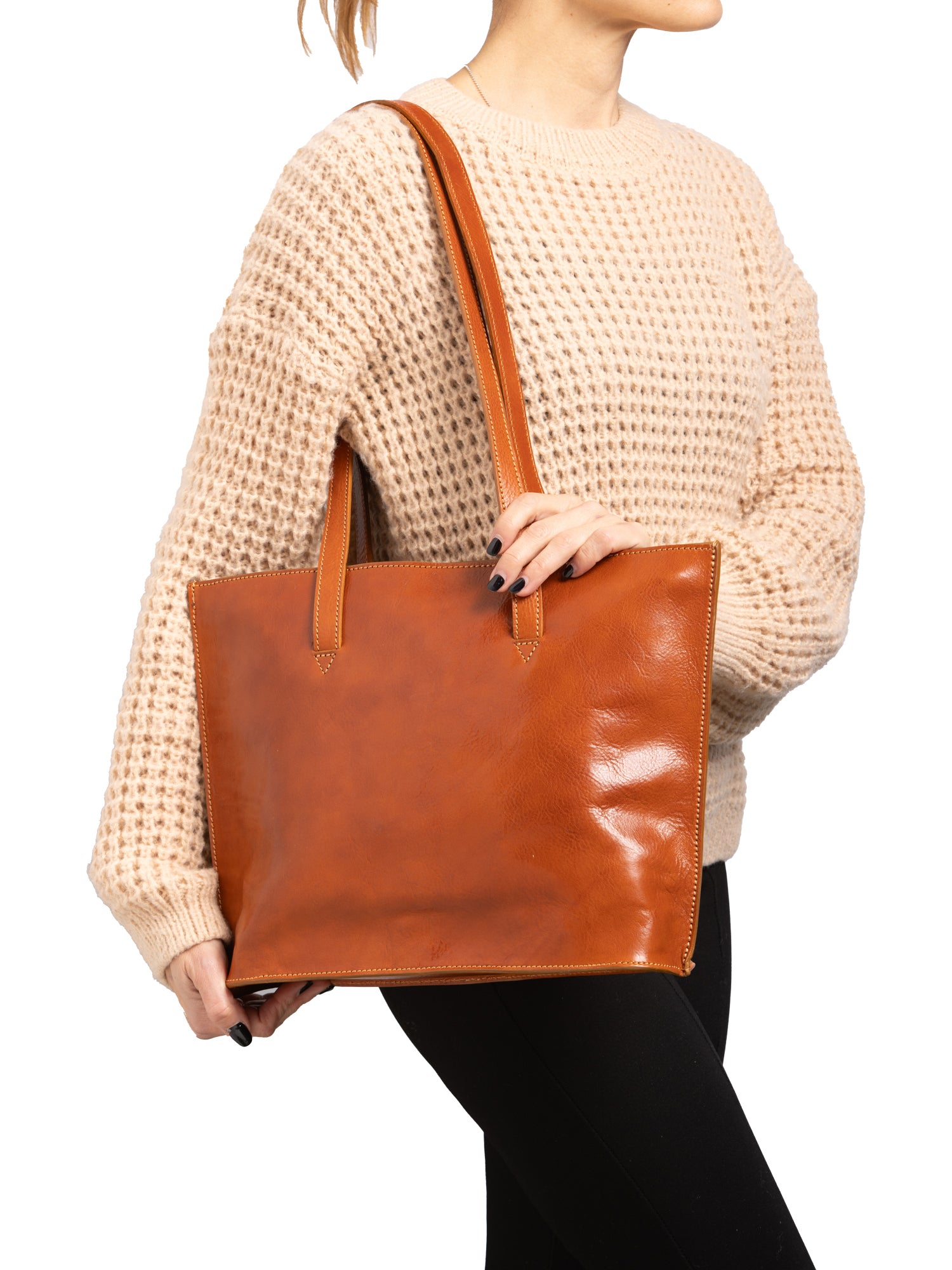 Shoulder Bag I Fratelli Women Genuine leather -Blu Cognac