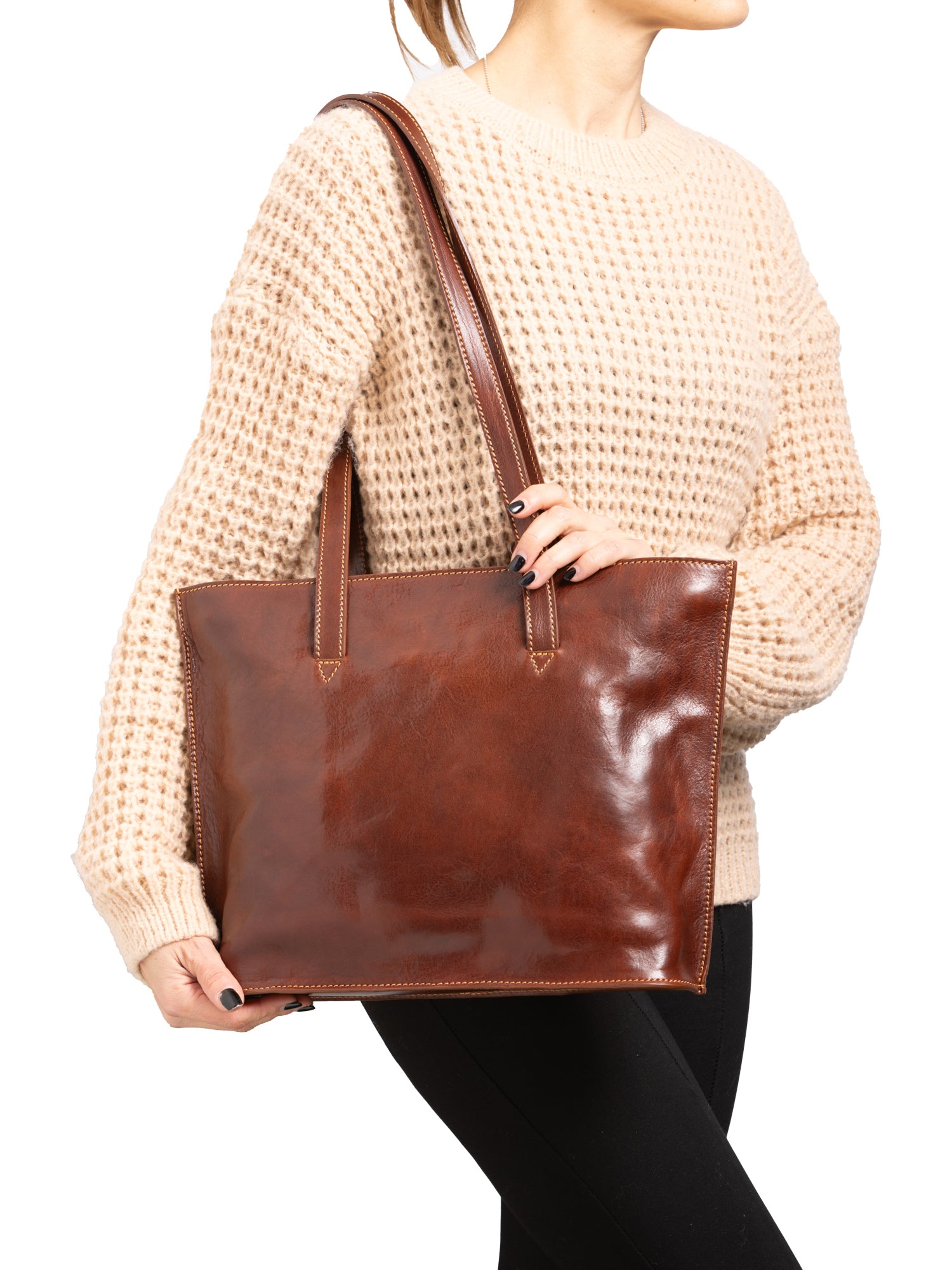 Shoulder Bag I Fratelli Women Genuine leather -Blu Marrone