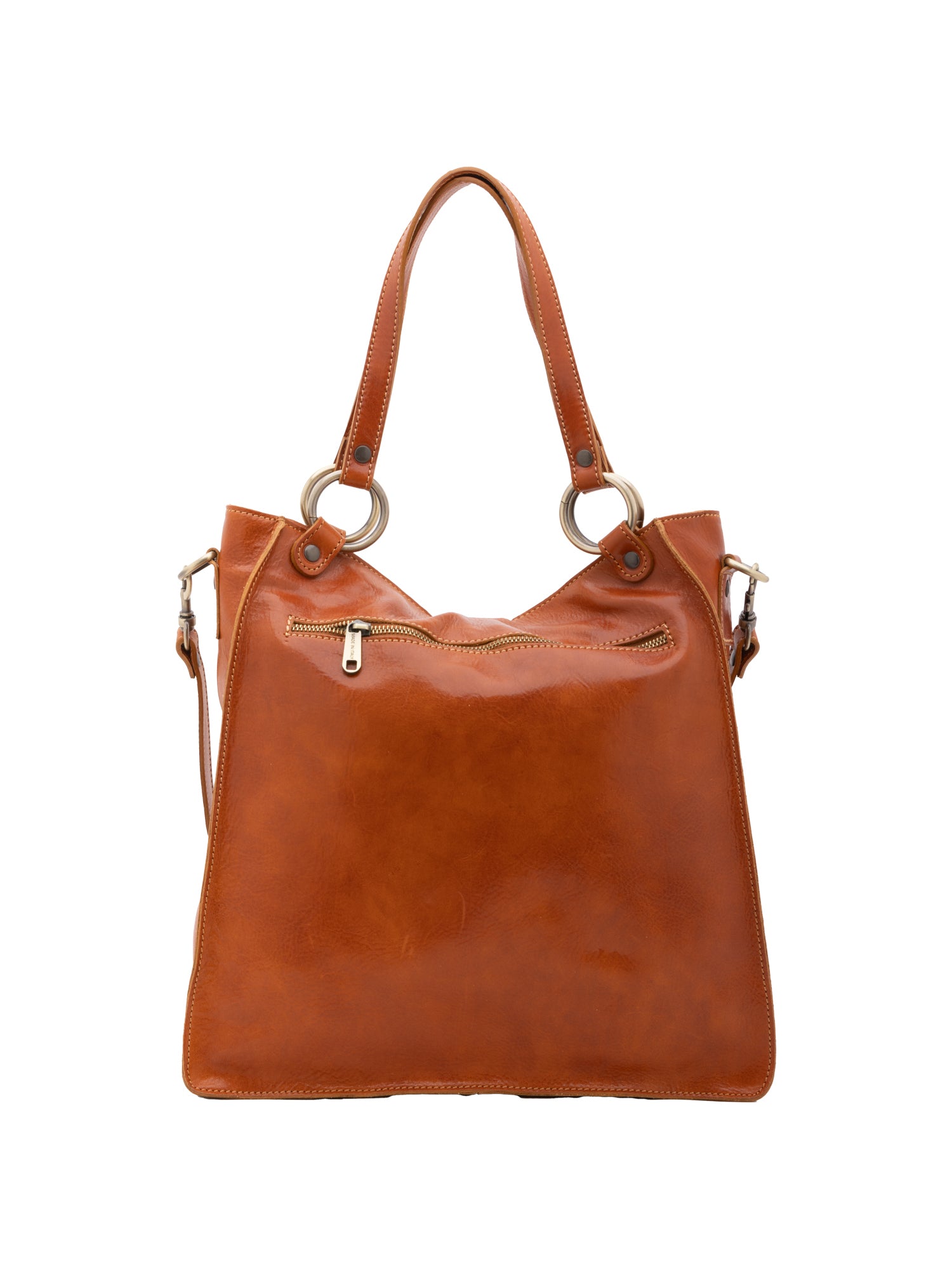 Shoulder Bag I Fratelli Women Genuine leather -Rosso Cognac