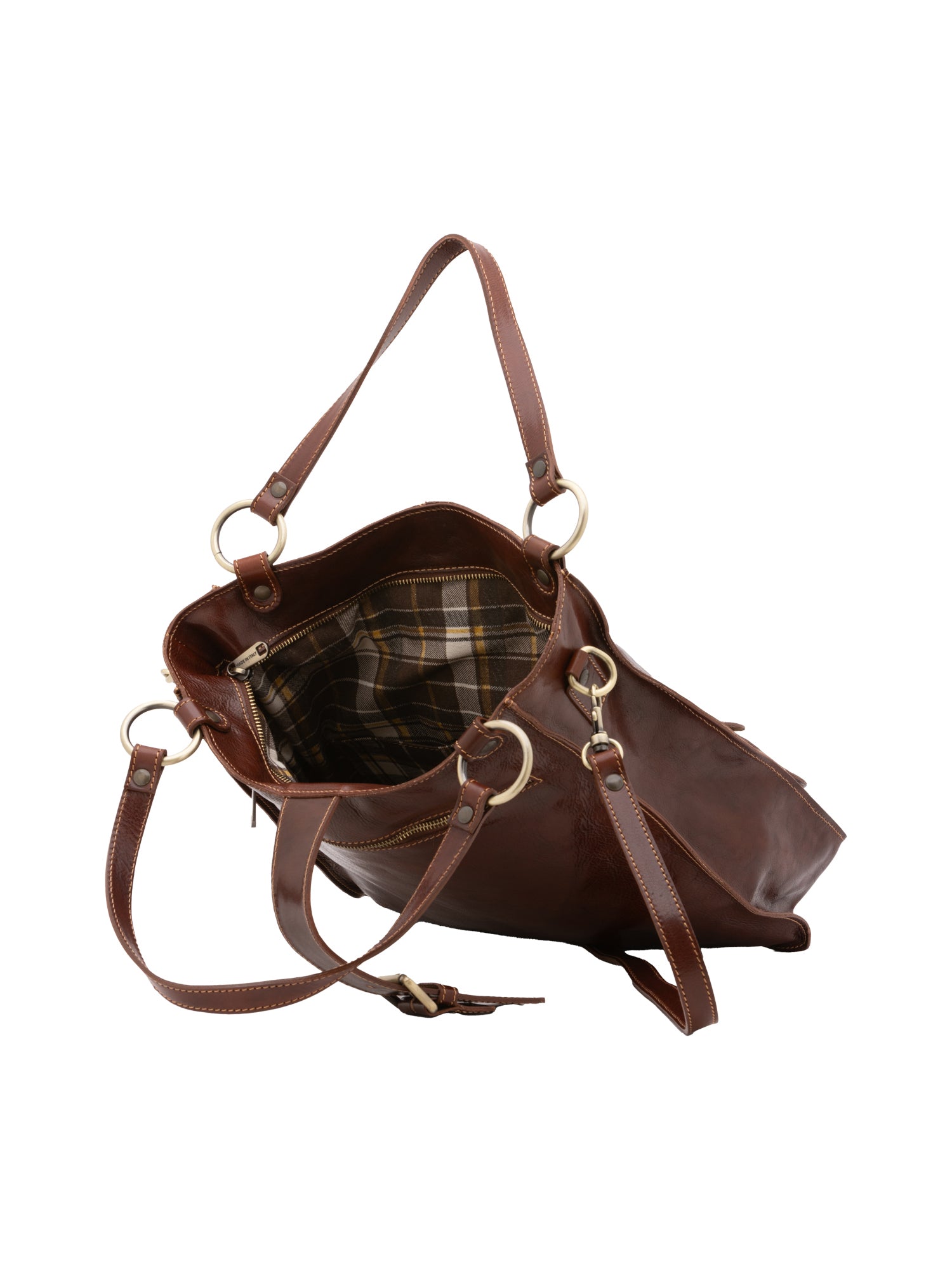 Shoulder Bag I Fratelli Women Genuine leather -Rosso Marrone