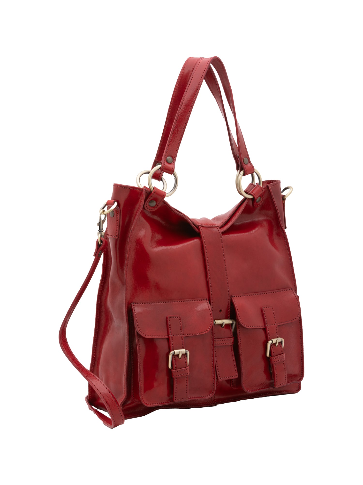 Shoulder Bag I Fratelli Women Genuine leather -Rosso Rosso