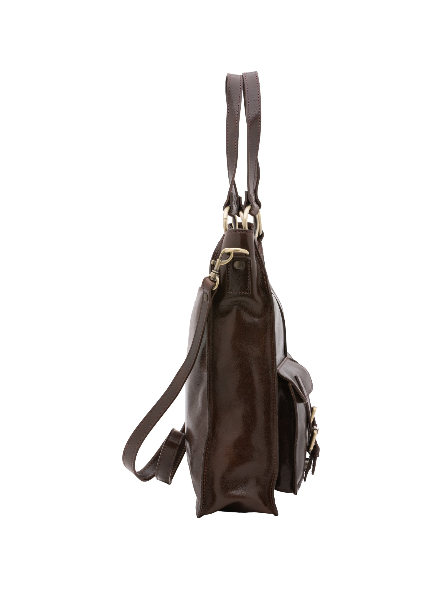 Shoulder Bag I Fratelli Women Genuine leather -Rosso Testa di moro