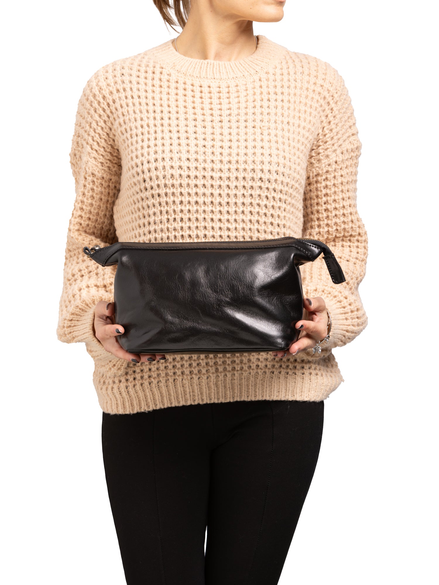 Clutch Bag I Fratelli Unisex Genuine leather -Rosso Nero