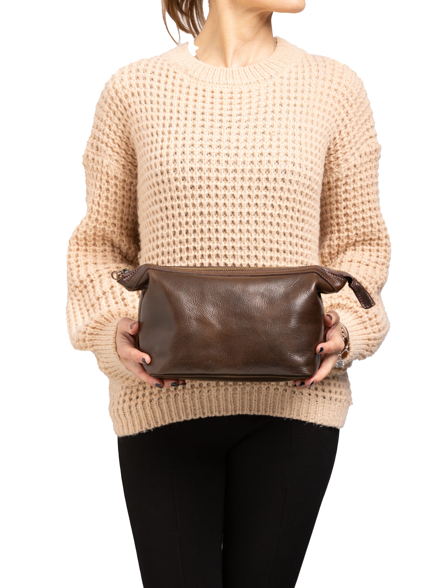 Clutch Bag I Fratelli Unisex Genuine leather -Rosso Testa di moro