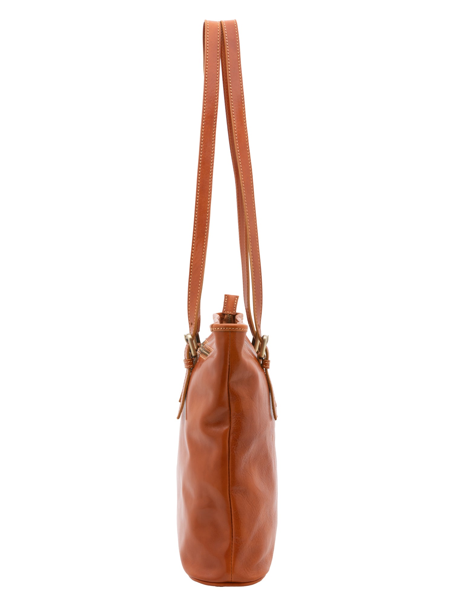 Shoulder Bag I Fratelli Women Genuine leather -Marrone Cognac
