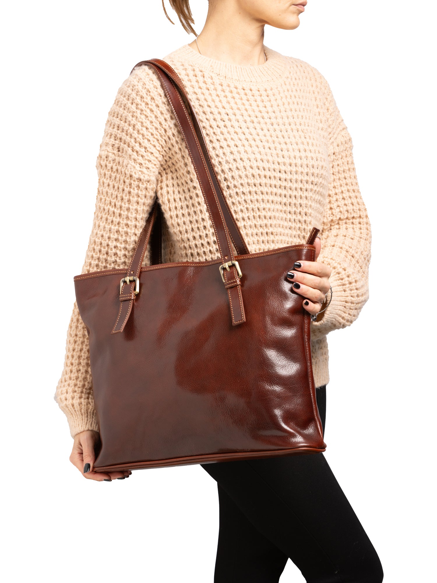 Shoulder Bag I Fratelli Women Genuine leather -Marrone Marrone